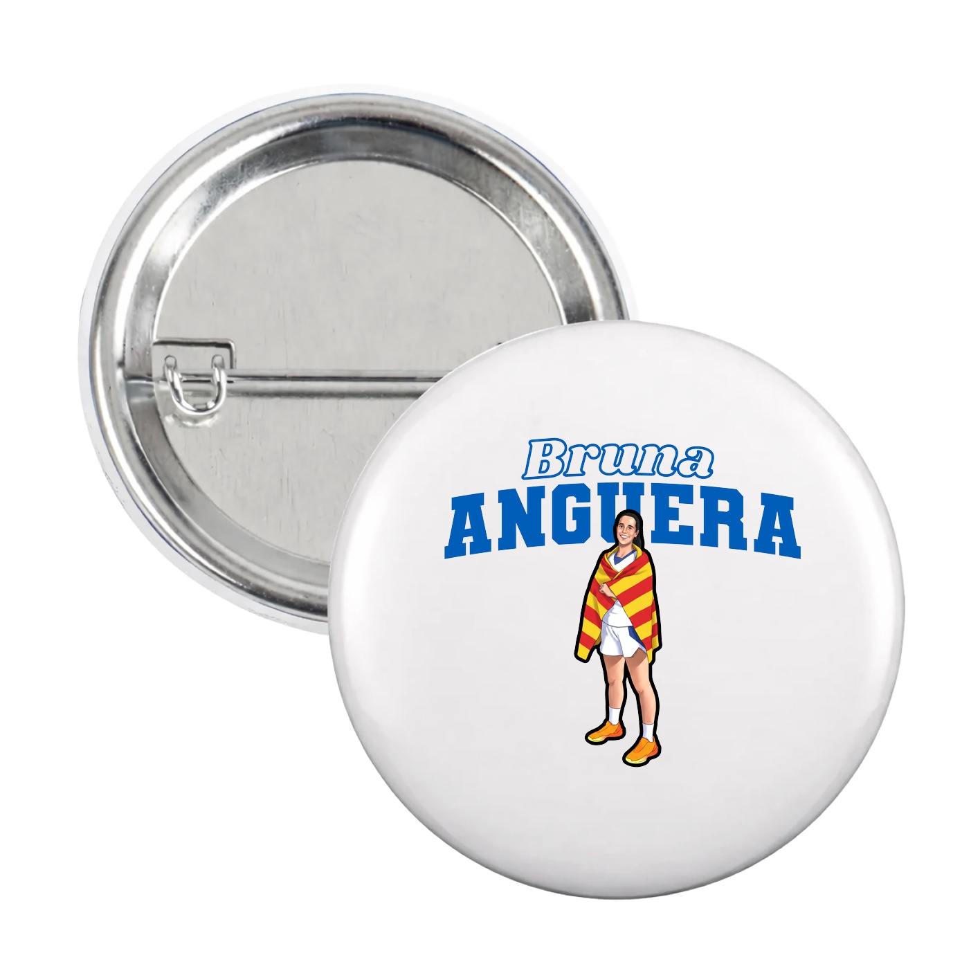 Game Day Button — Name Arch in White