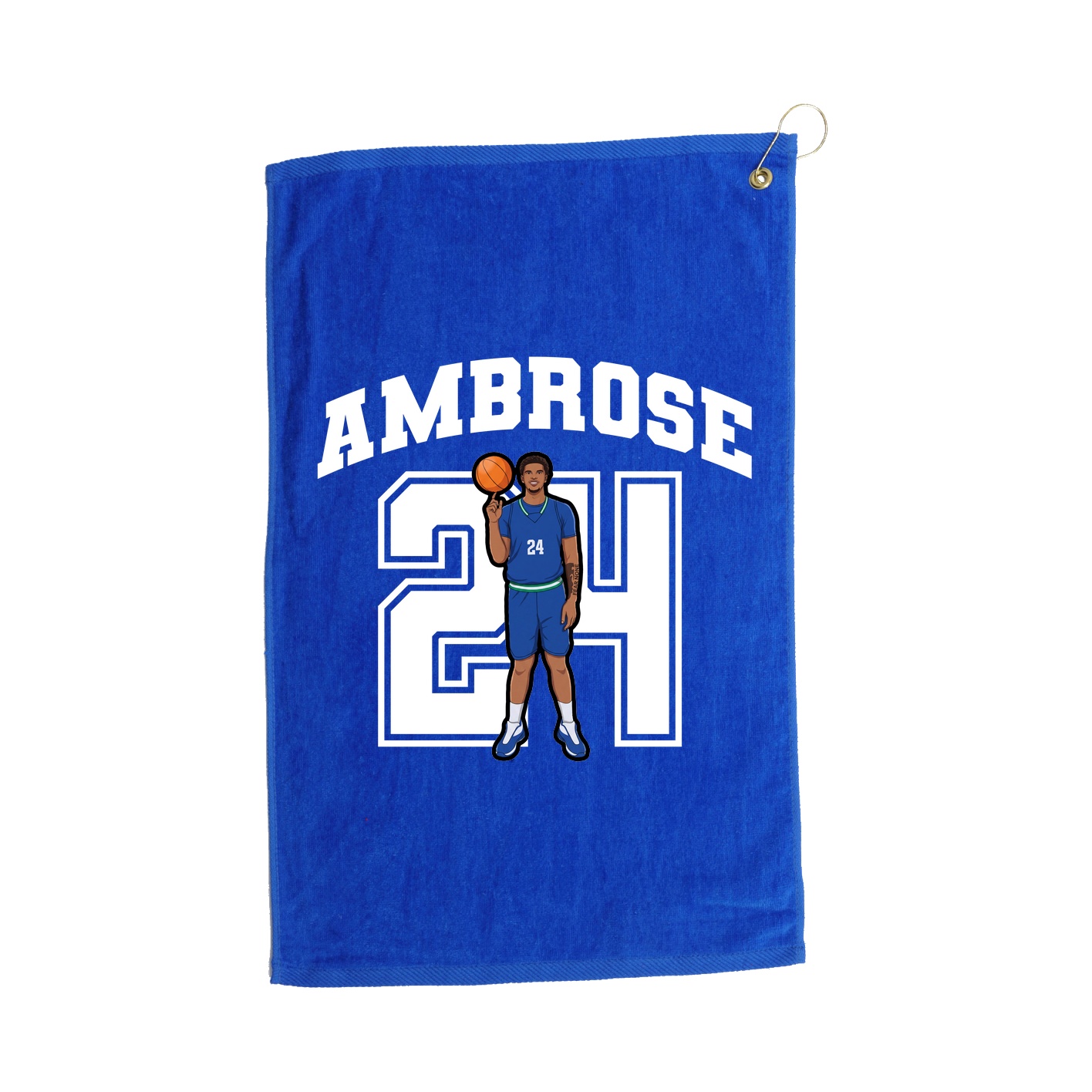 Golf Towel — Number in Royal