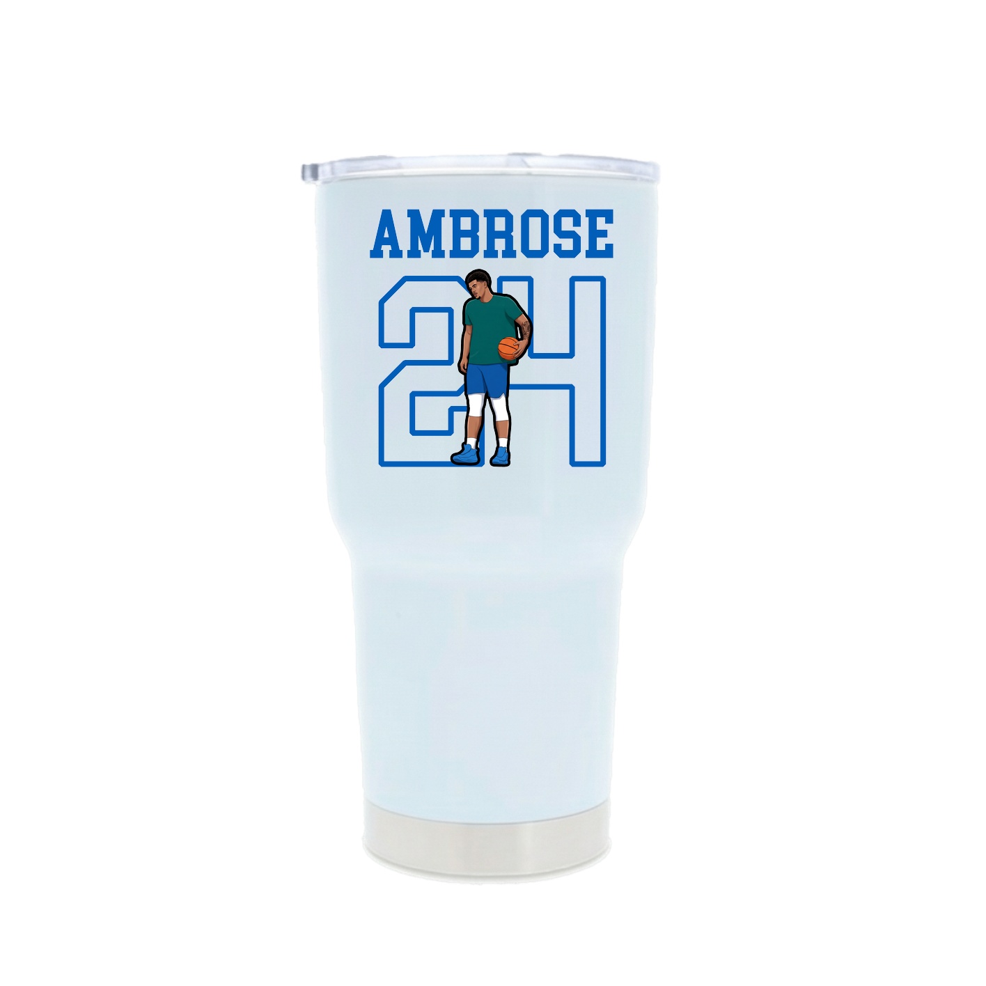 30oz Stainless Steel Tumbler — Shirsey in White