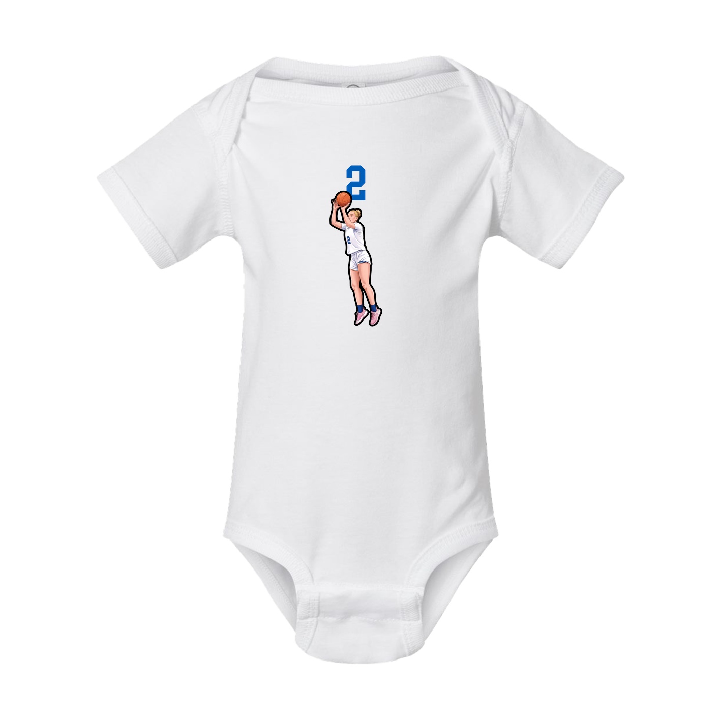 Baby Onesie — Number Top in White