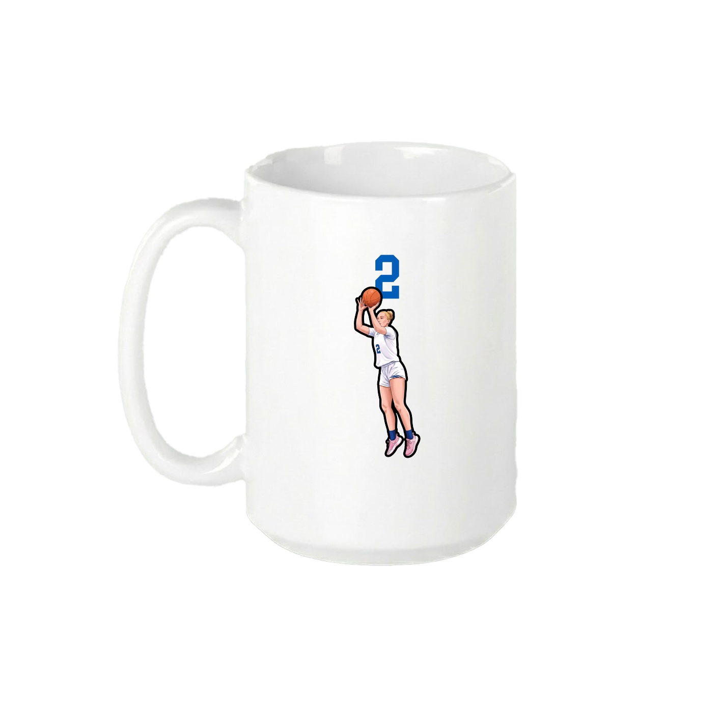 15oz Coffee Mug — Number Top in White
