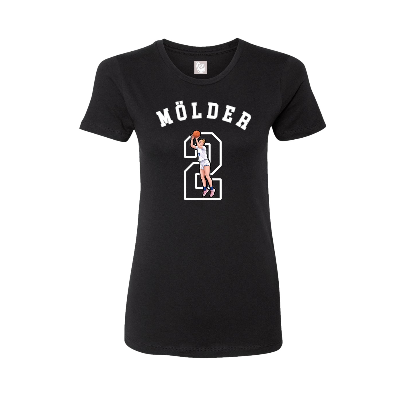 Fitted Women's Tee — Shirsey Arch in Black