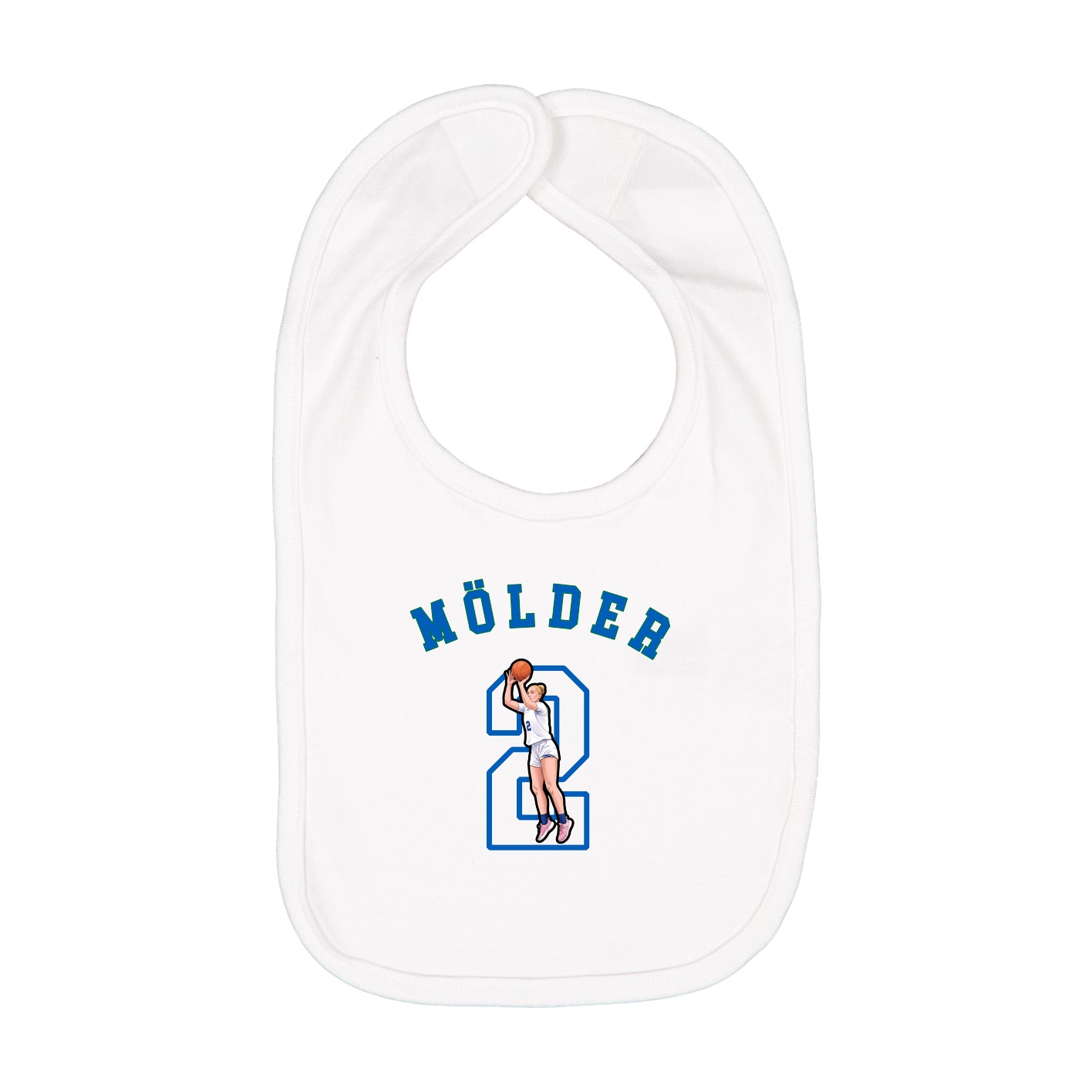 Infant Bib — Shirsey Arch in White