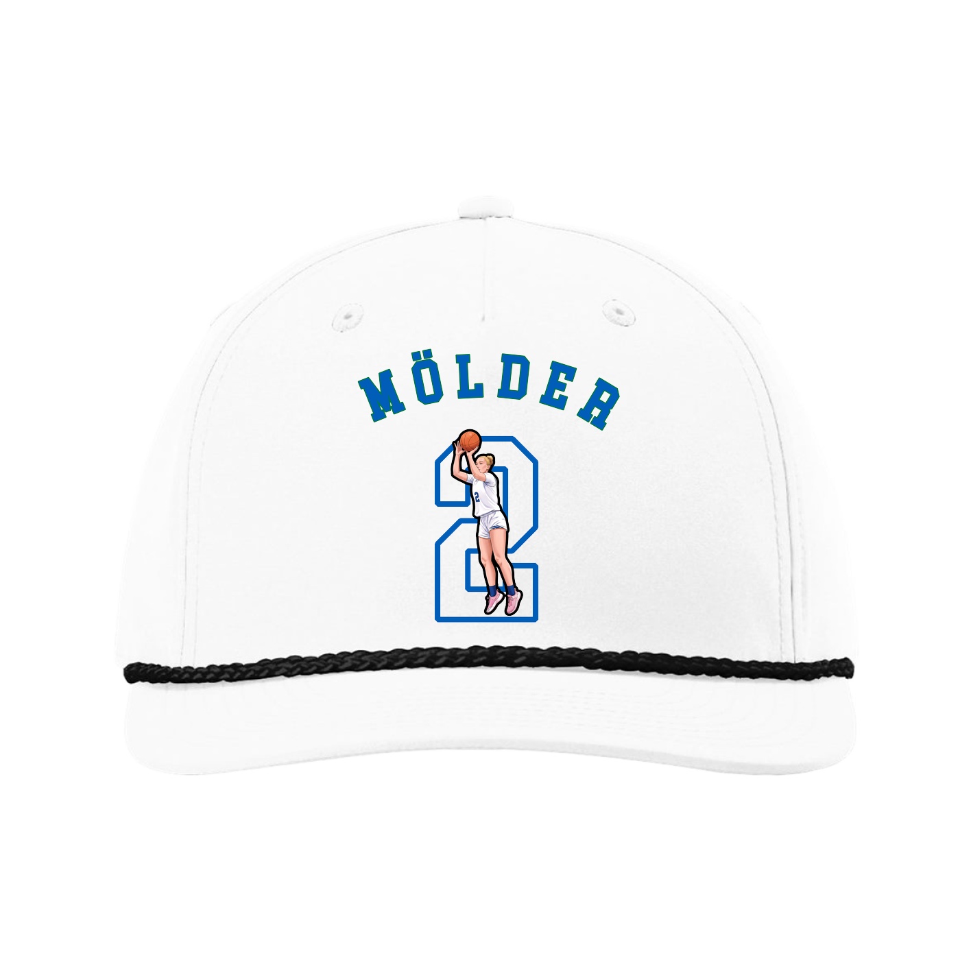 Five-Panel Classic Rope Cap — Shirsey Arch in White