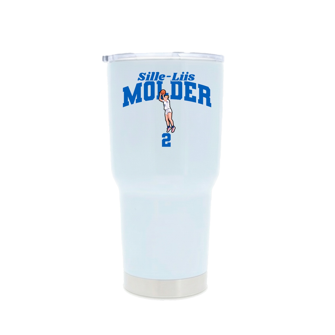 30oz Stainless Steel Tumbler — Signature Arch in White
