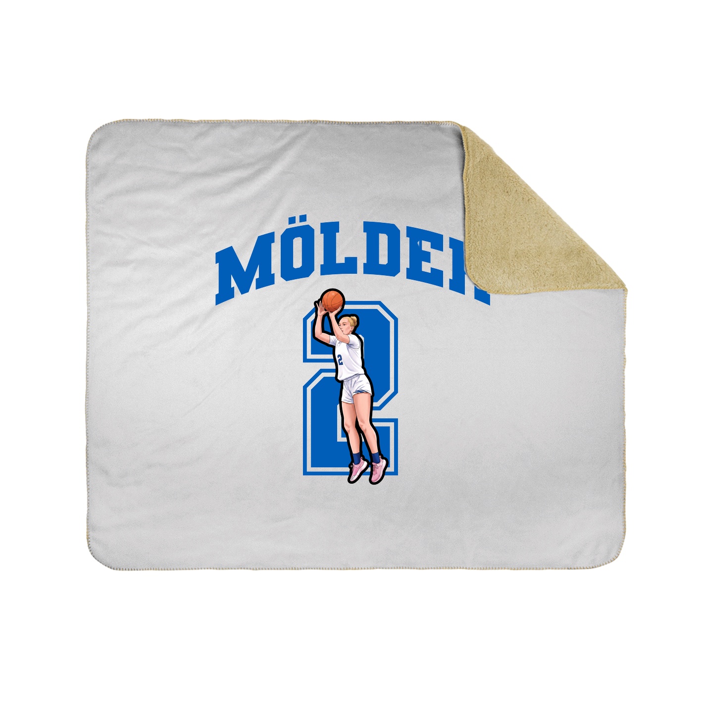 Throw Blanket — Number in White