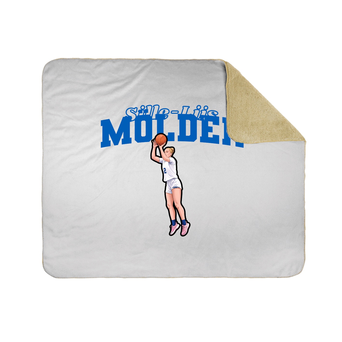 Throw Blanket — Name Arch in White