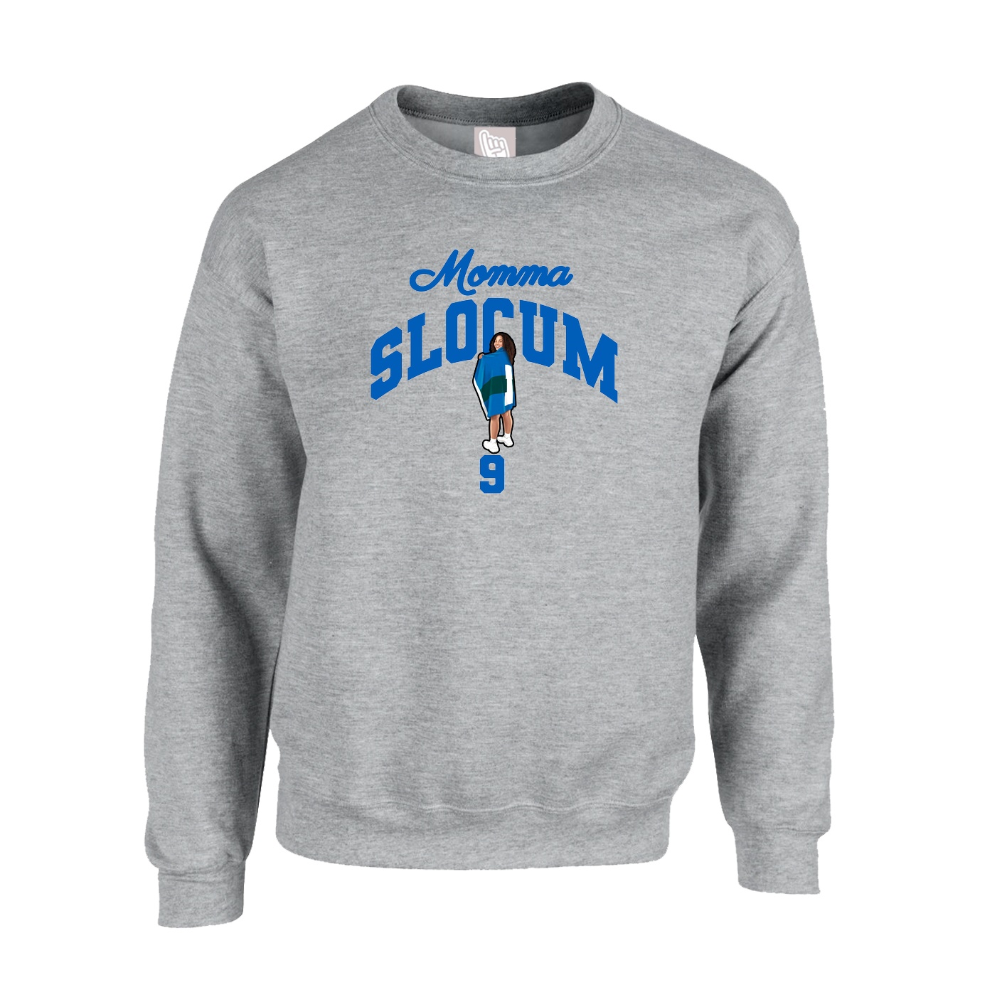 Fleece Crew — Mothers Day Arch in Grey