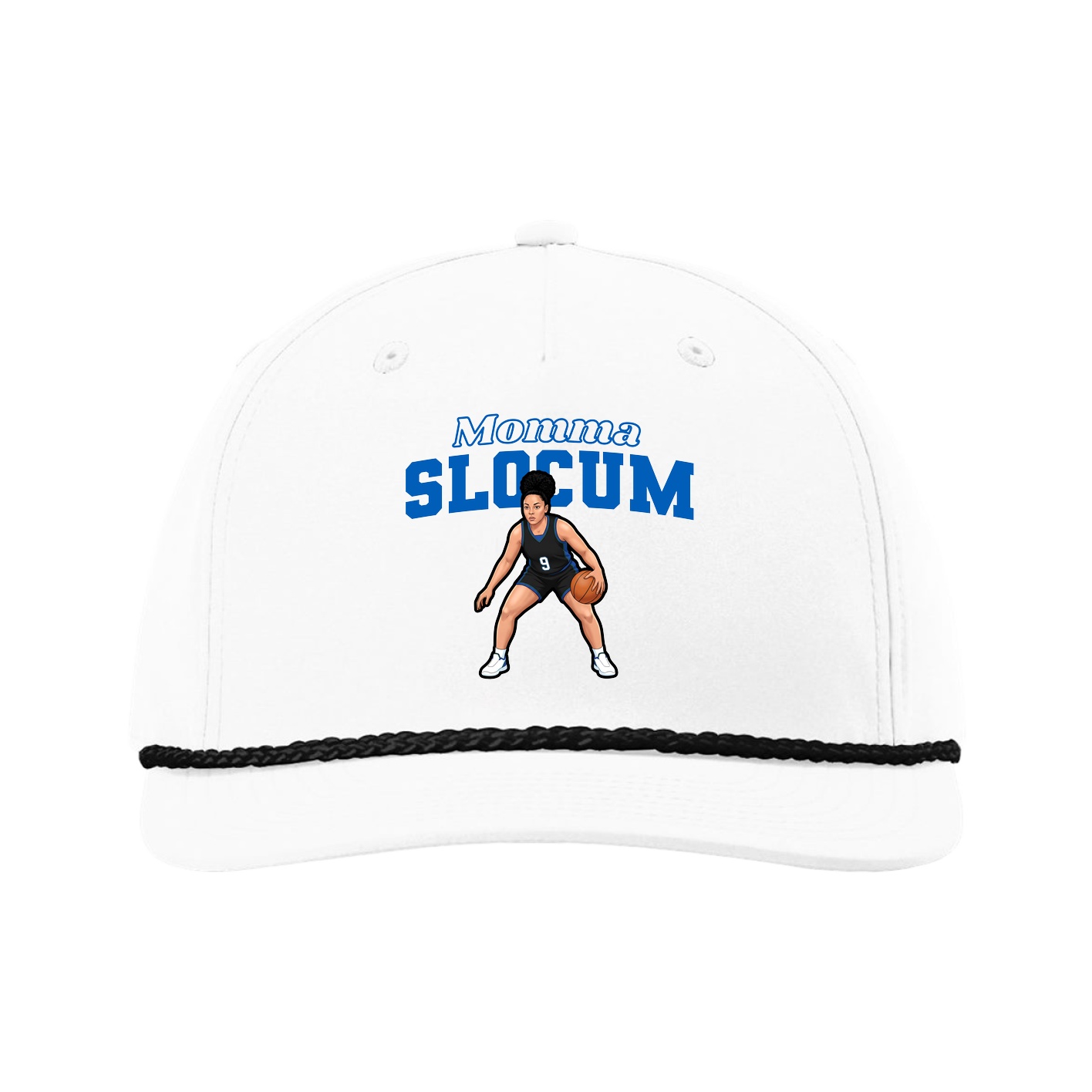 Five-Panel Classic Rope Cap — Mothers Day Block in White