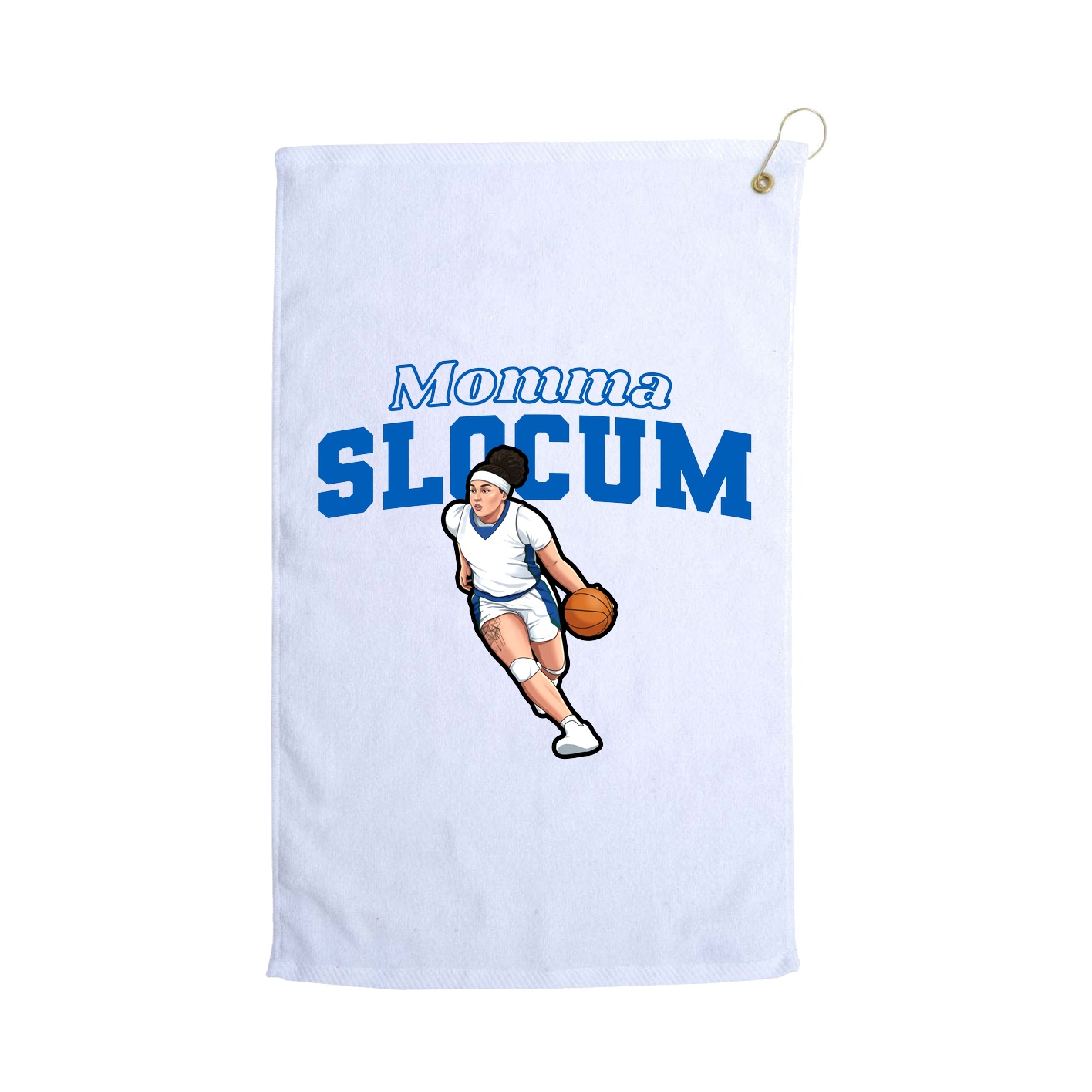 Golf Towel — Mothers Day Block in White