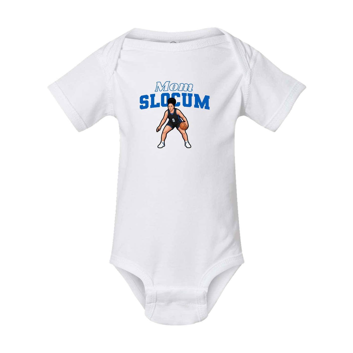 Baby Onesie — Mothers Day Block in White