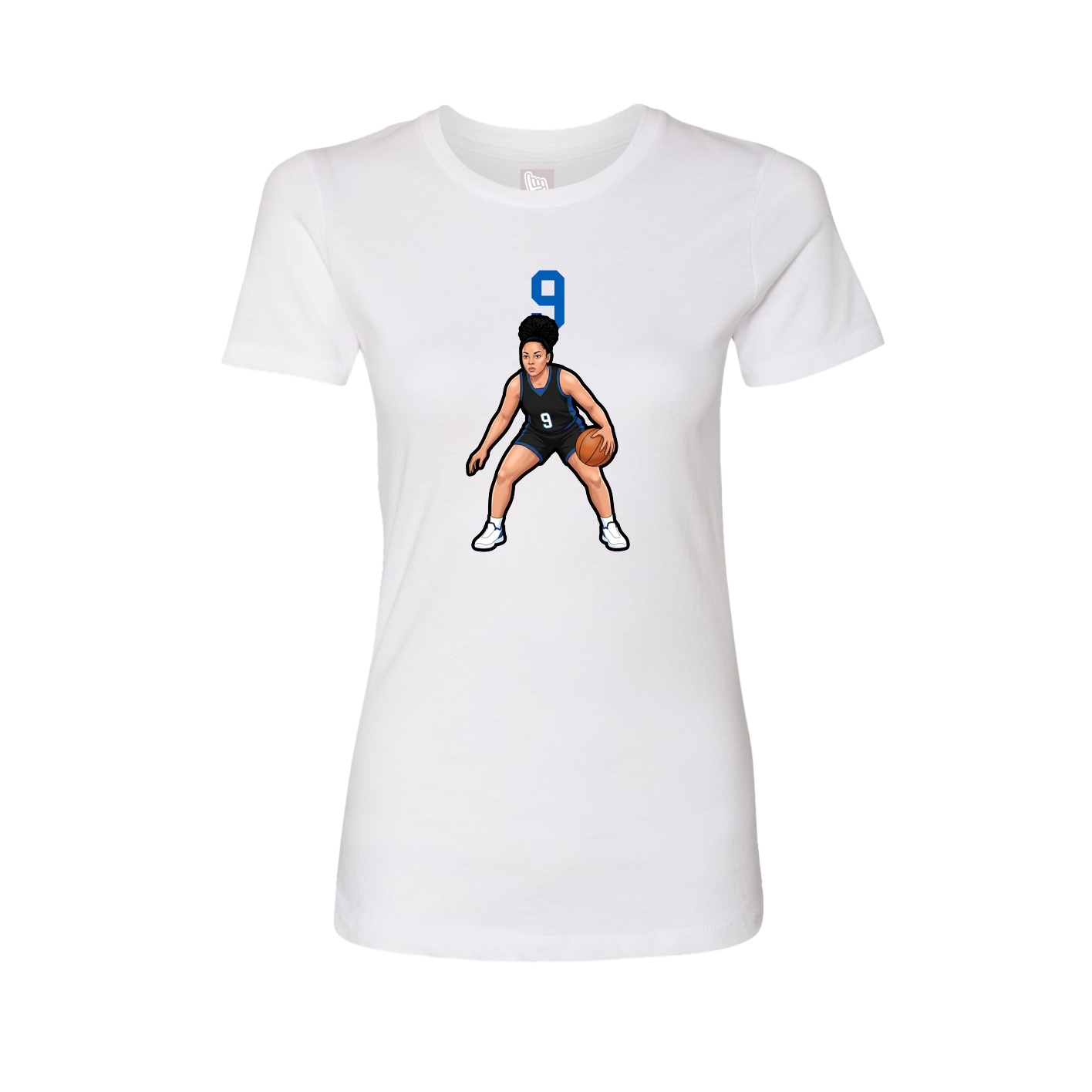 Fitted Women's Tee — Number Top in White