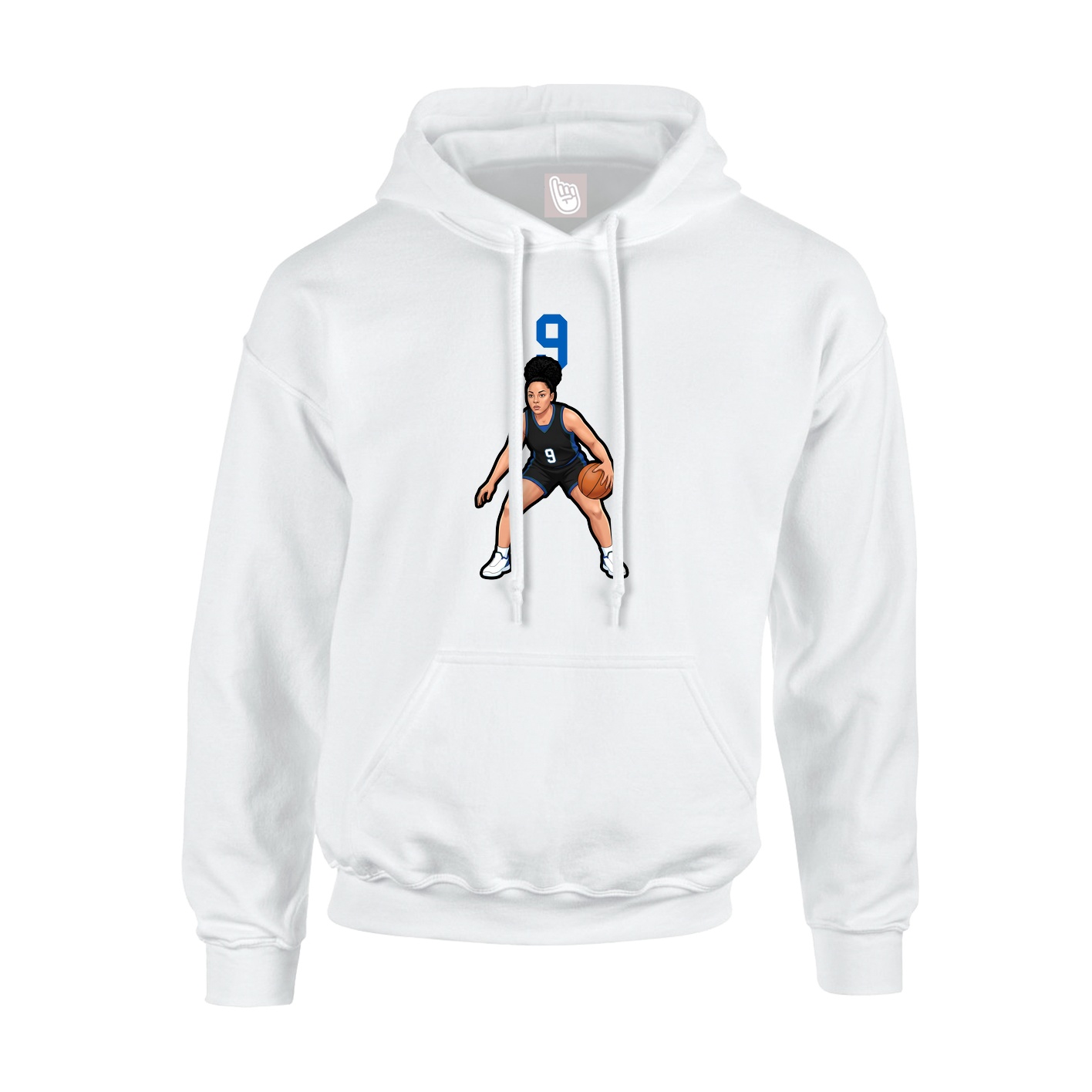 Hoodie — Number Top in White