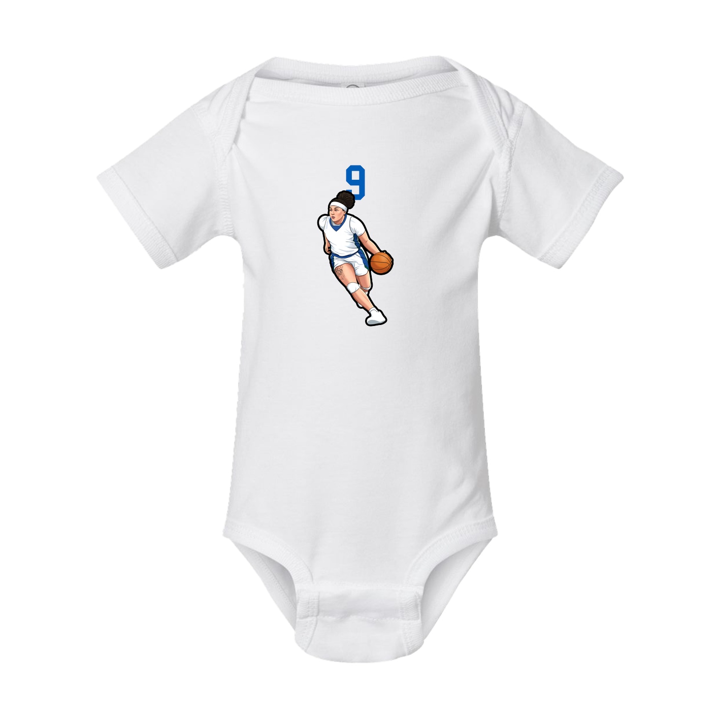 Baby Onesie — Number Top in White