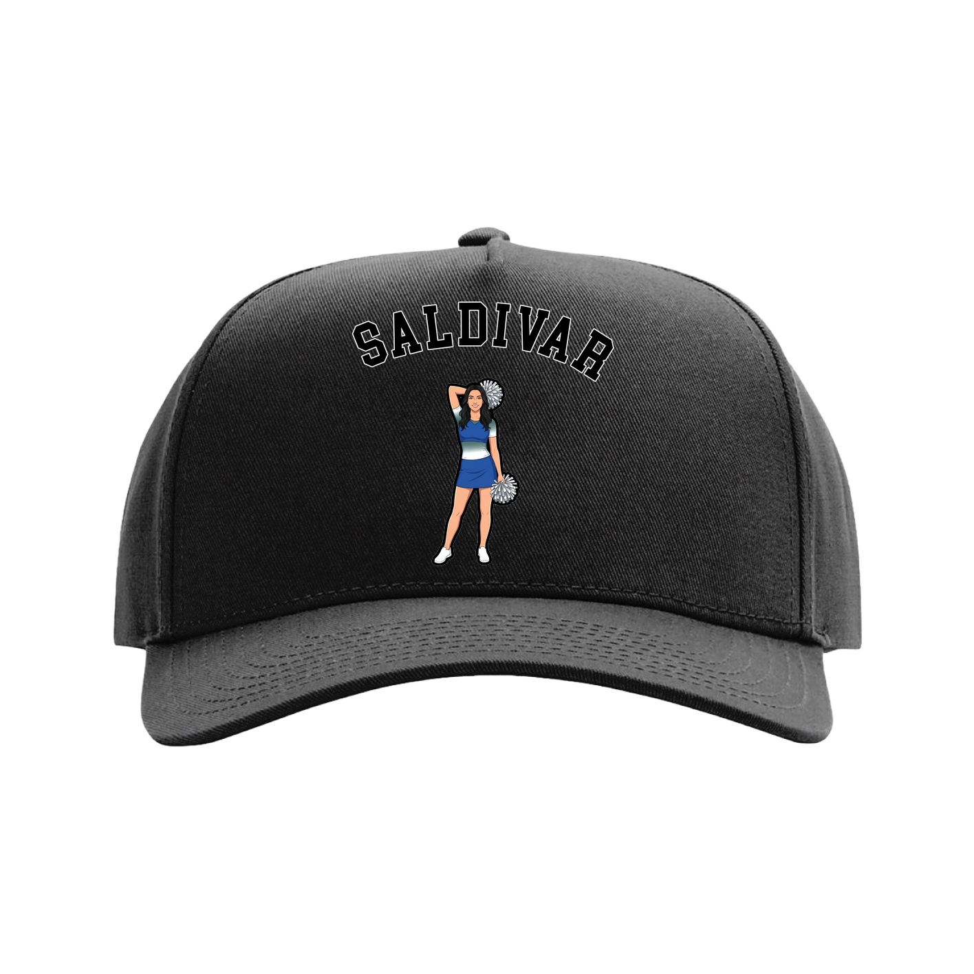Full Fabric Five-Panel Champ Cap — Shirsey Arch in Black