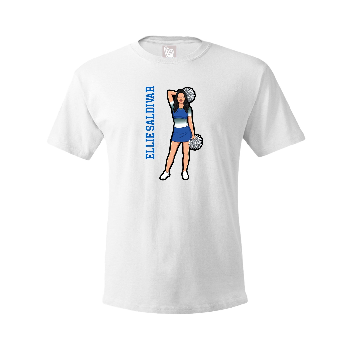 Youth Tee — Name Vertical in White