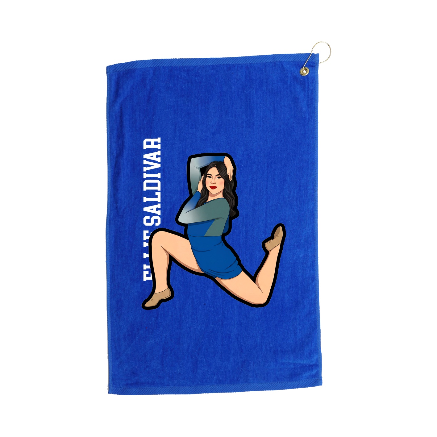Golf Towel — Name Vertical in Royal