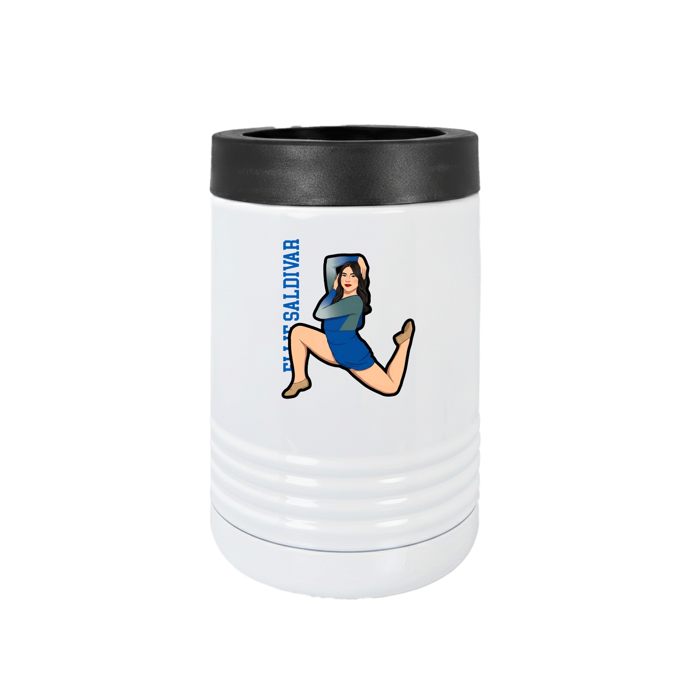 Beverage Holder — Name Vertical in White