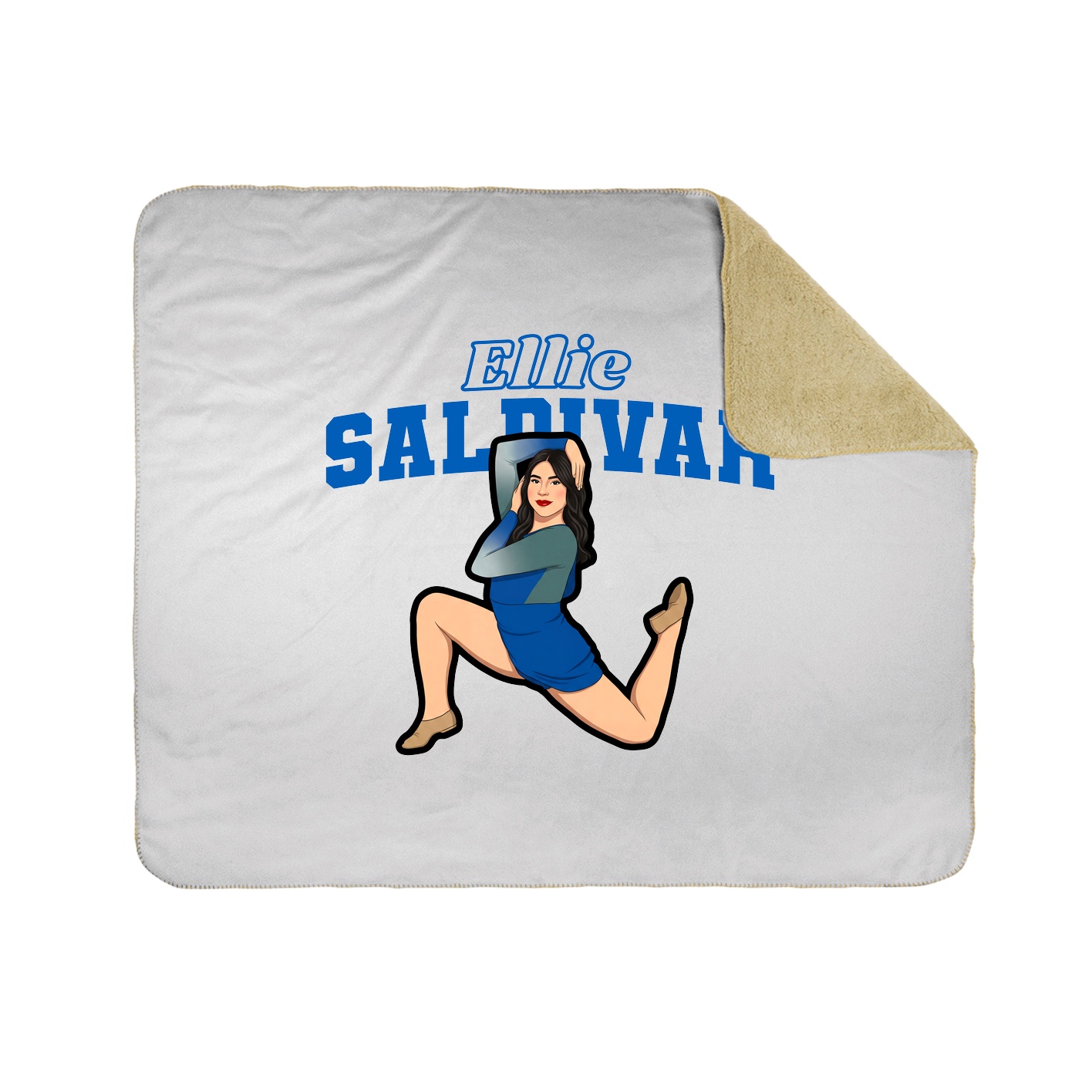 Throw Blanket — Name Arch in White