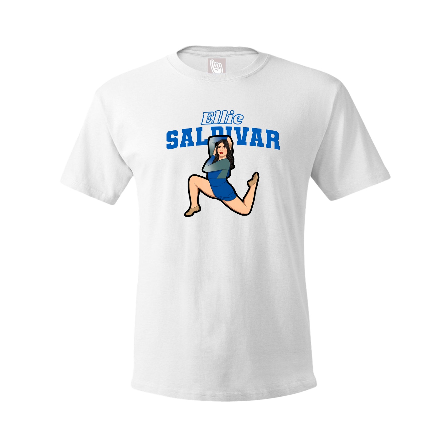 Youth Tee — Name Arch in White