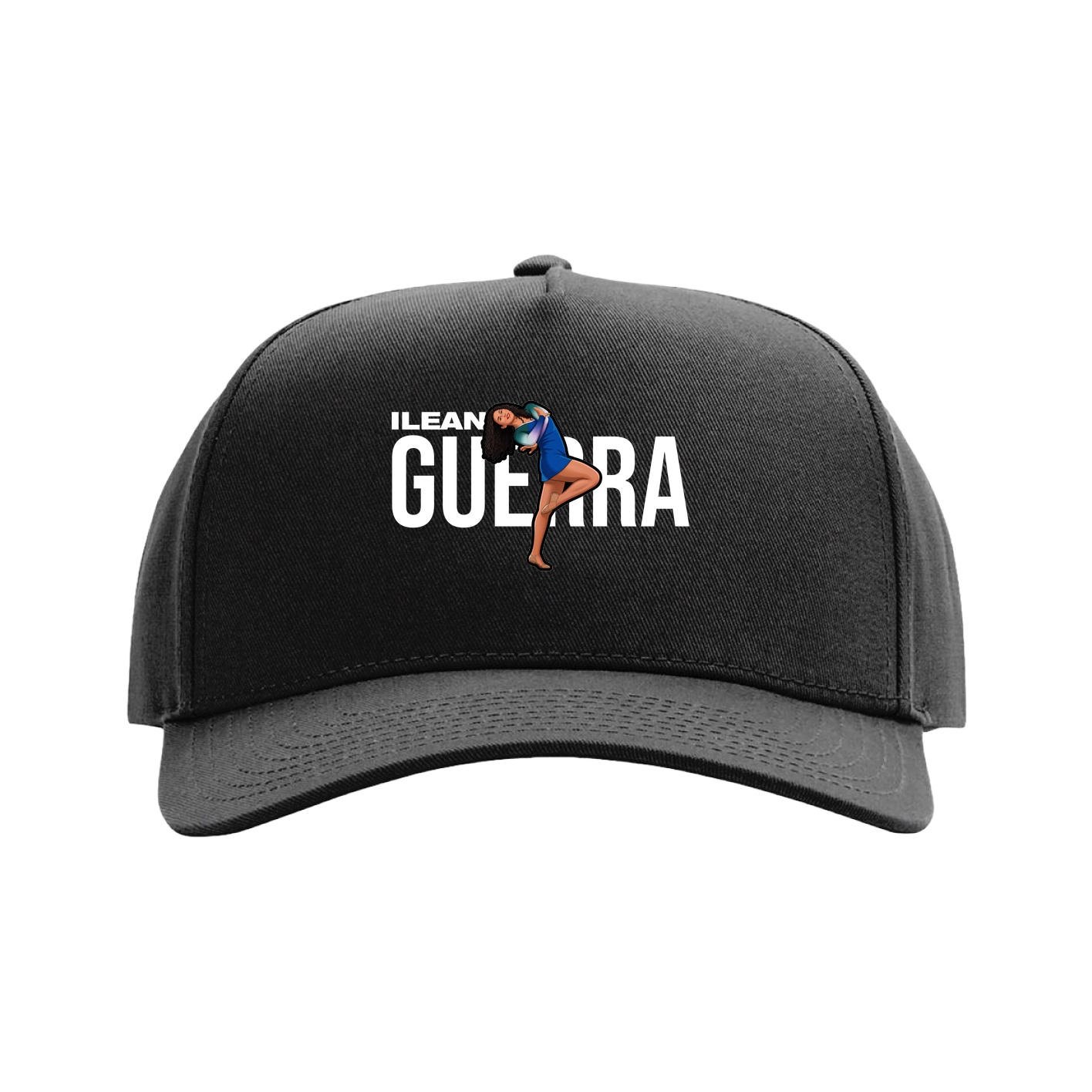 Full Fabric Five-Panel Champ Cap — Player Name in Black
