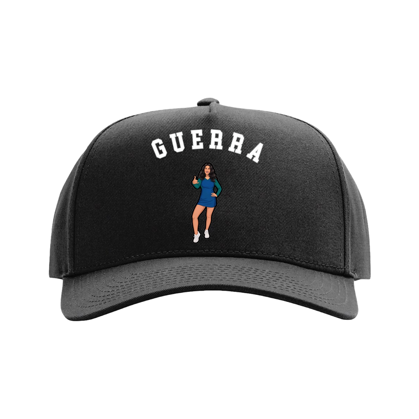 Full Fabric Five-Panel Champ Cap — Shirsey Arch in Black
