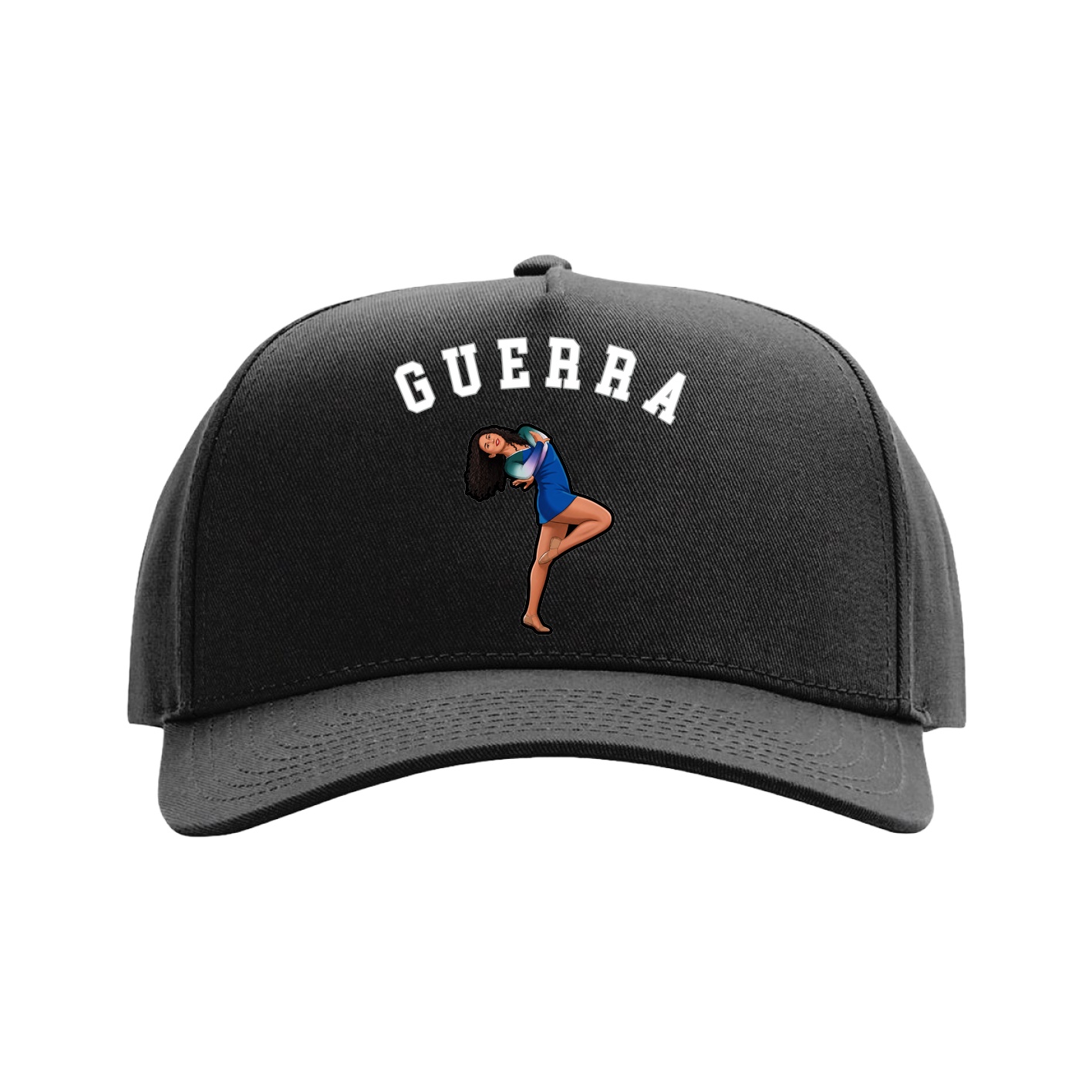 Full Fabric Five-Panel Champ Cap — Shirsey Arch in Black