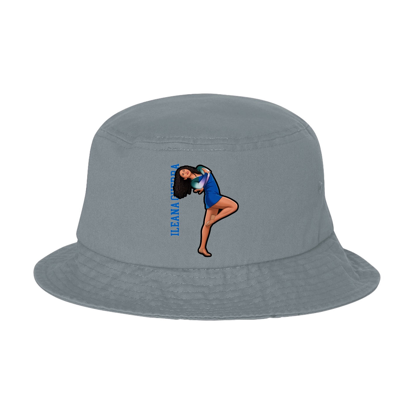 Bucket Cap — Name Vertical in Grey
