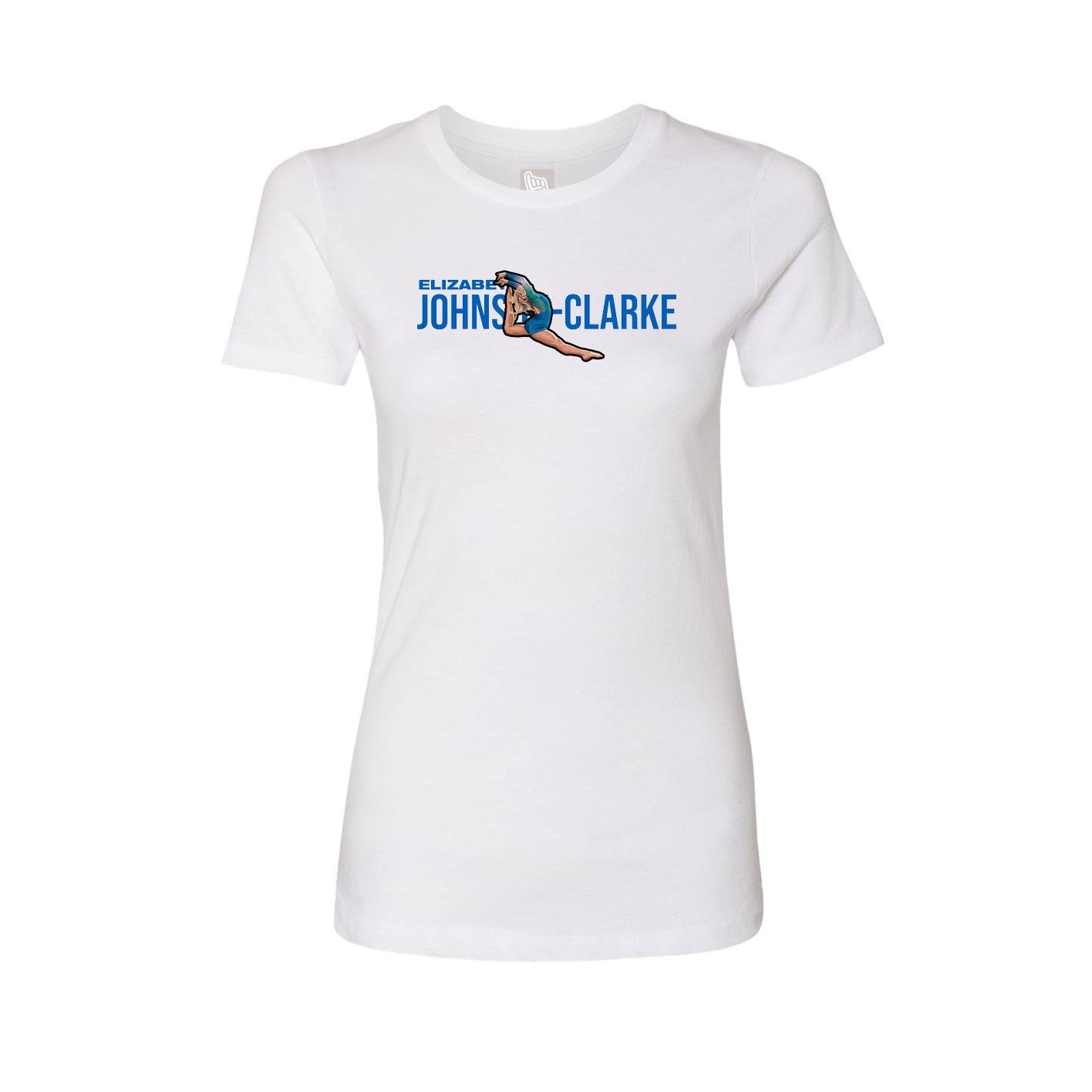 Fitted Women's Tee — Player Name in White