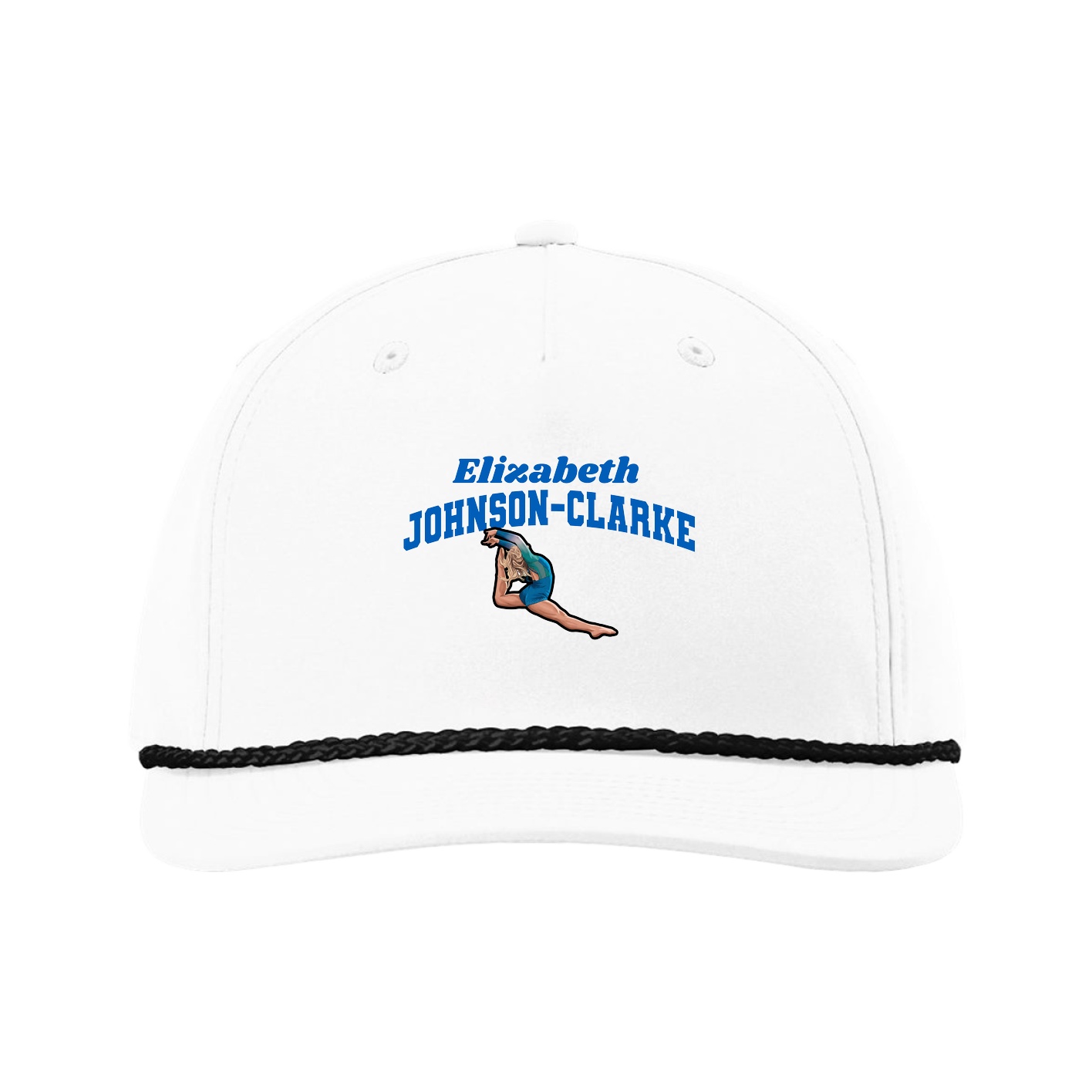 Five-Panel Classic Rope Cap — Signature Arch in White
