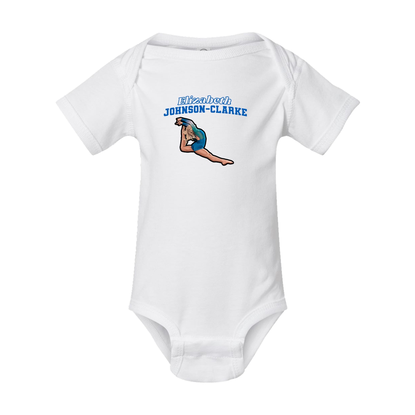 Baby Onesie — Name Arch in White