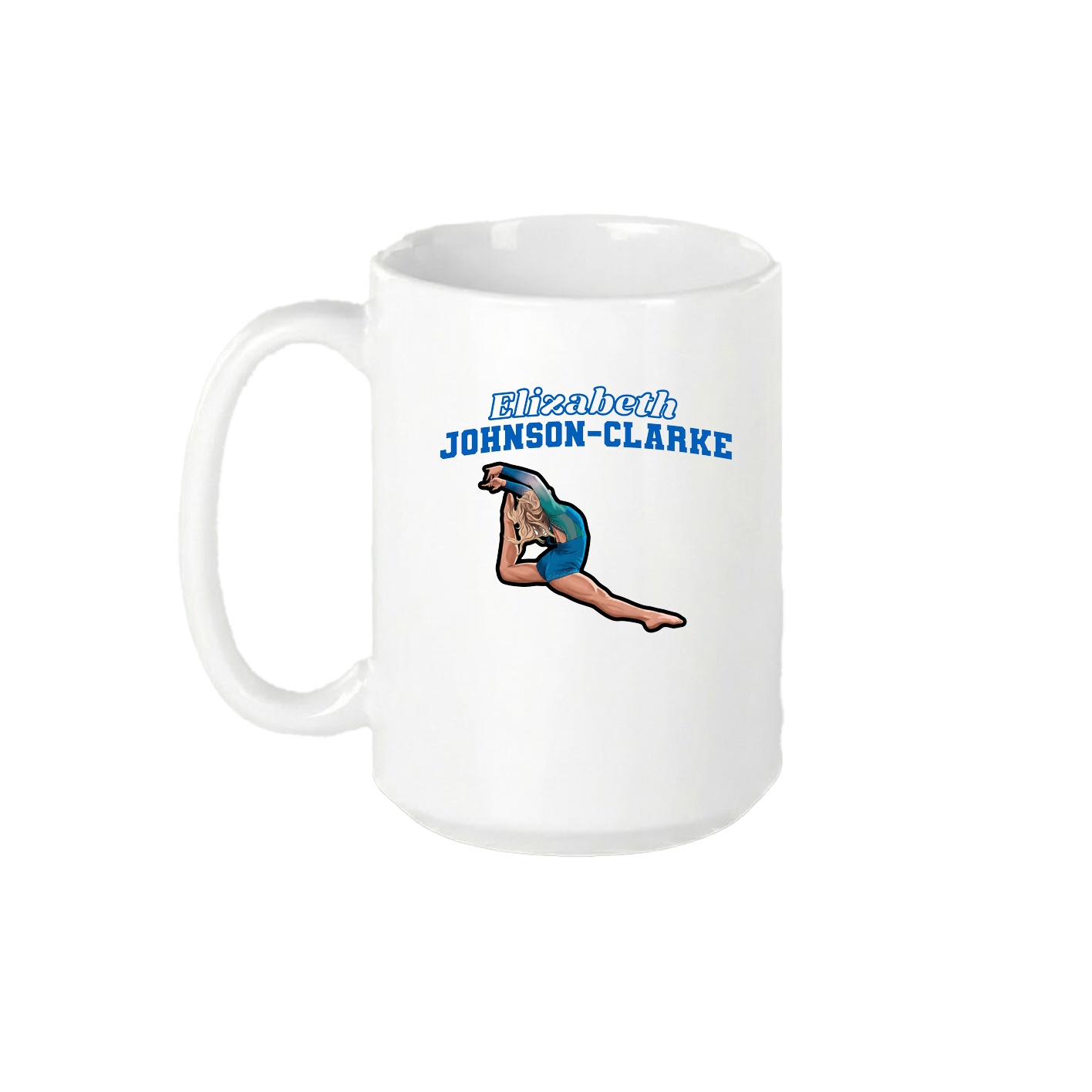 15oz Coffee Mug — Name Arch in White