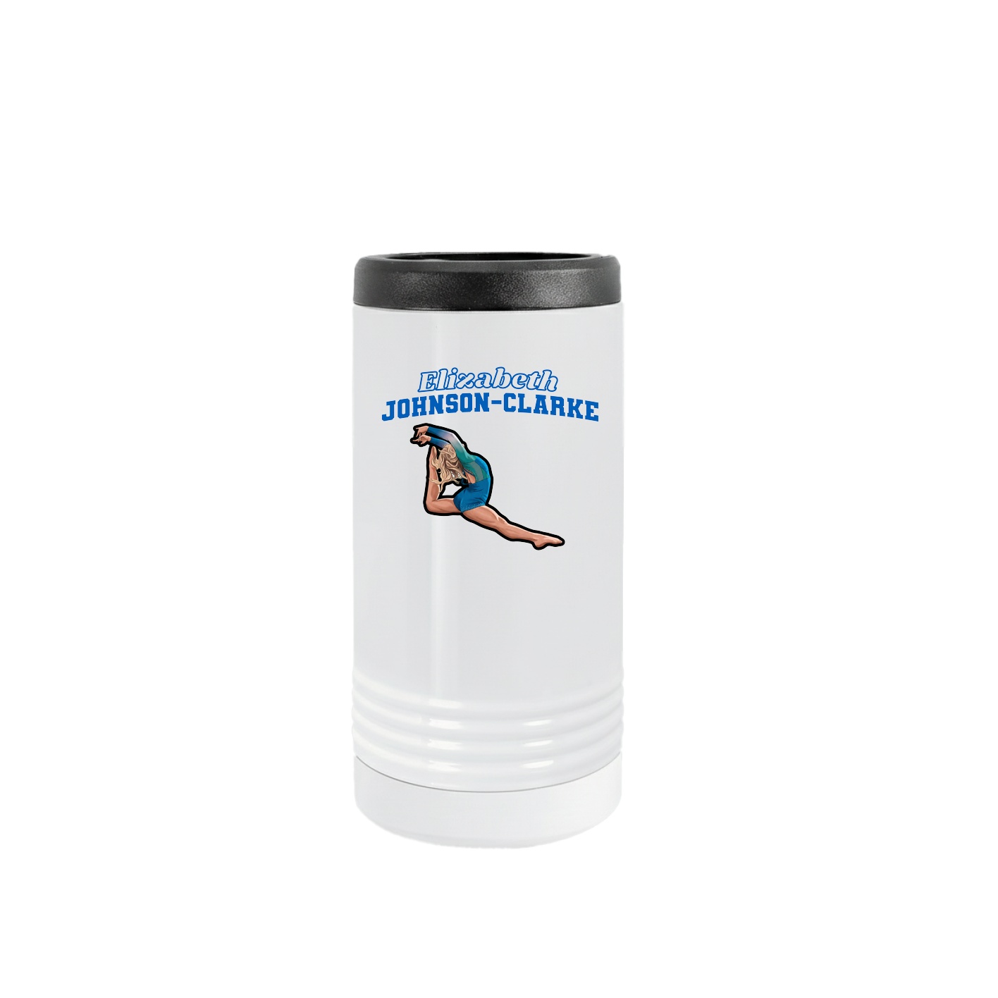 Slim Beverage Holder — Name Arch in White