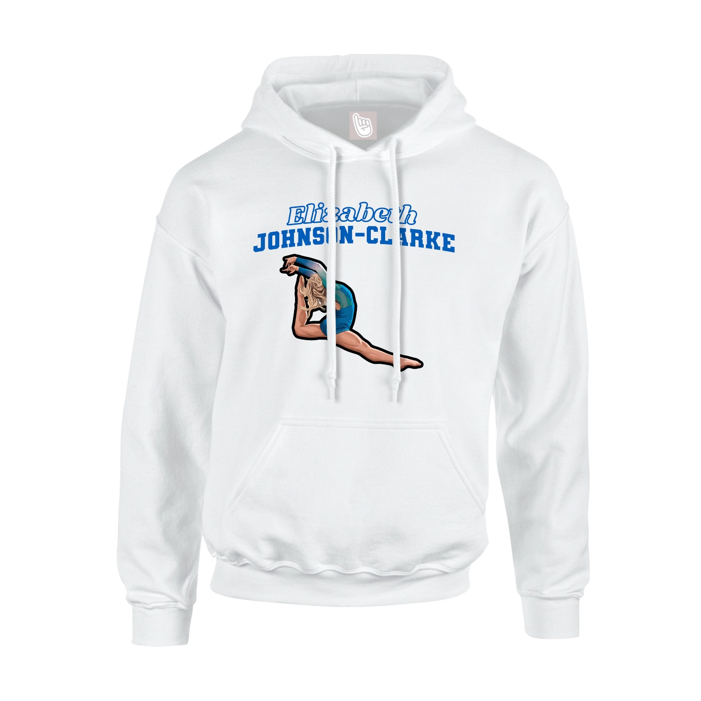 Hoodie — Name Arch in White