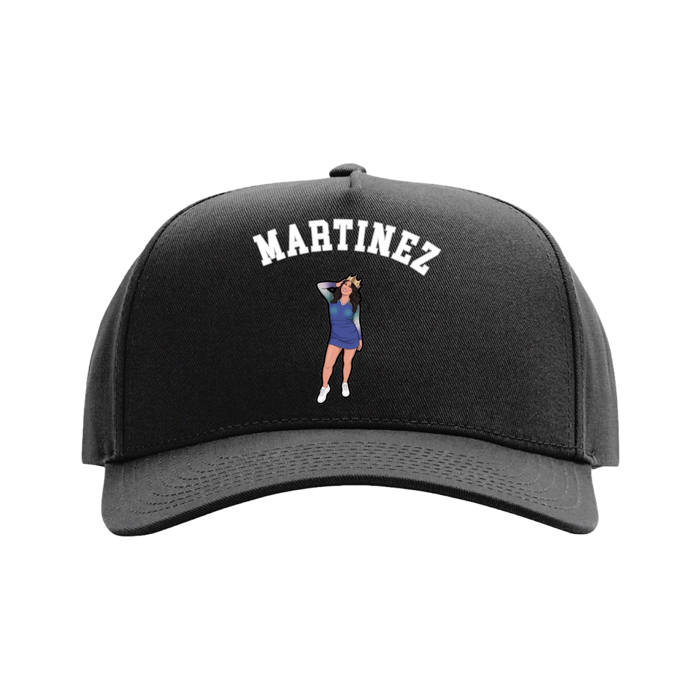 Full Fabric Five-Panel Champ Cap — Shirsey Arch in Black