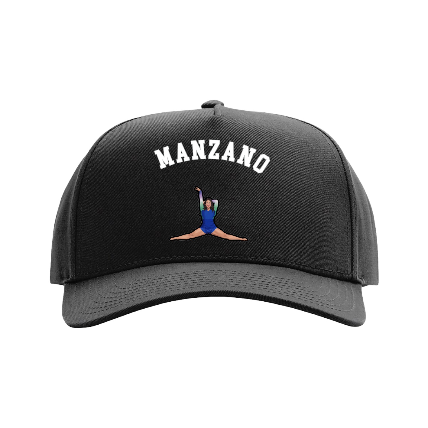 Full Fabric Five-Panel Champ Cap — Shirsey Arch in Black