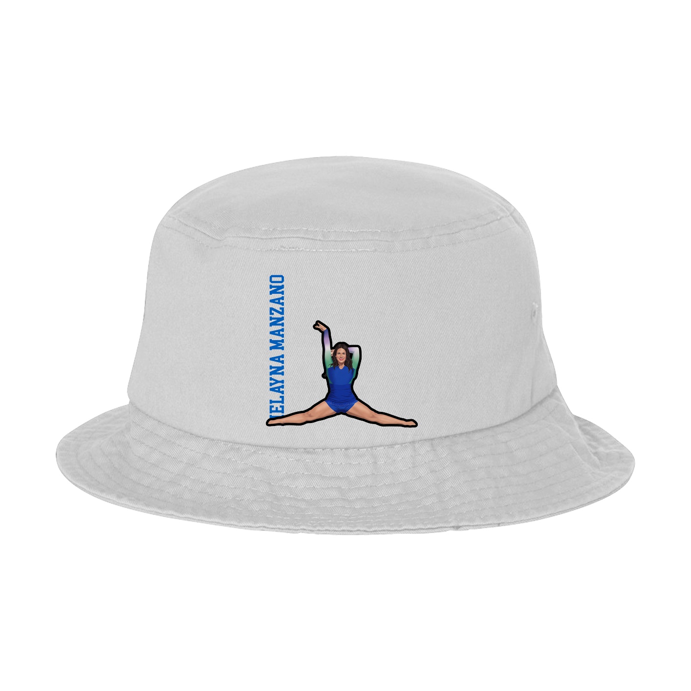 Bucket Cap — Name Vertical in White
