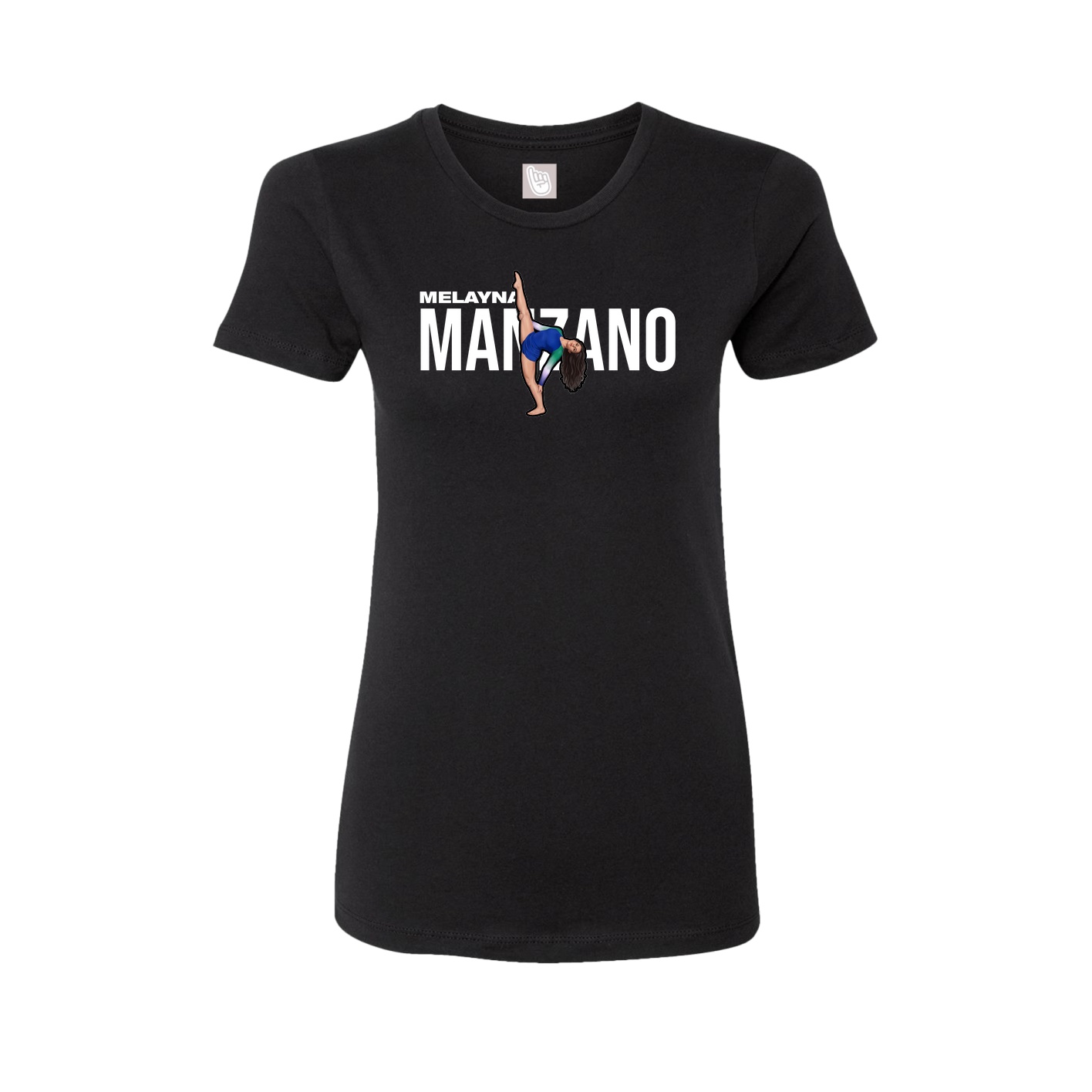 Fitted Women's Tee — Player Name in Black