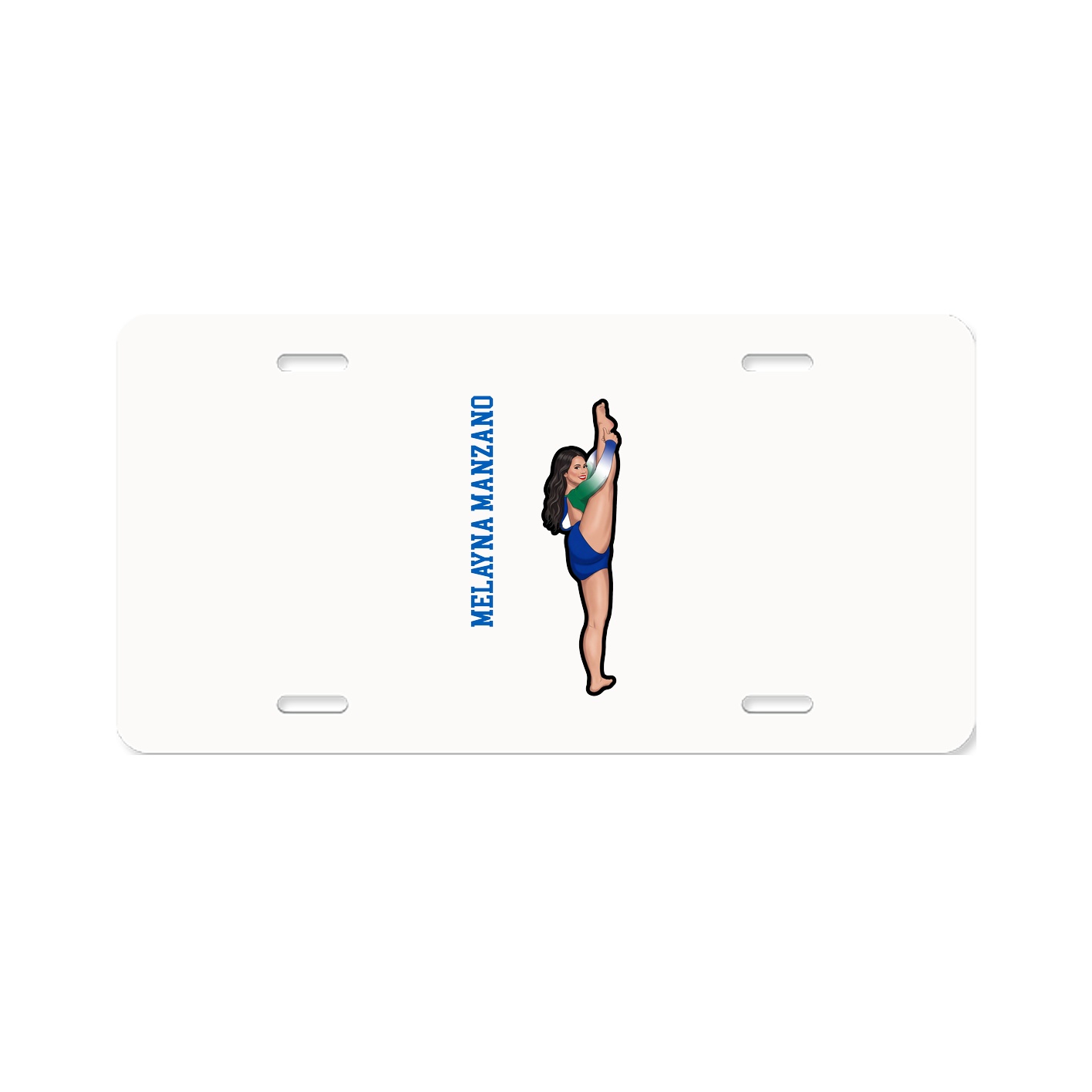 License Plate — Name Vertical in Classic