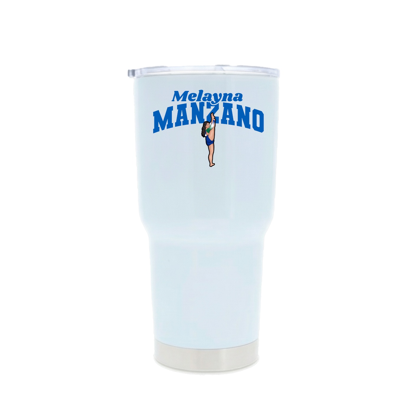 30oz Stainless Steel Tumbler — Signature Arch in White