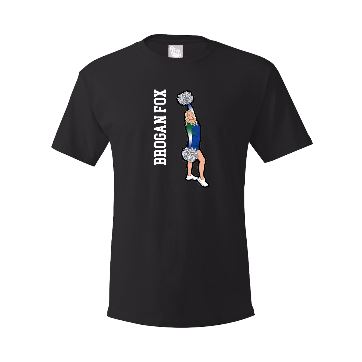 Tee — Name Vertical in Black