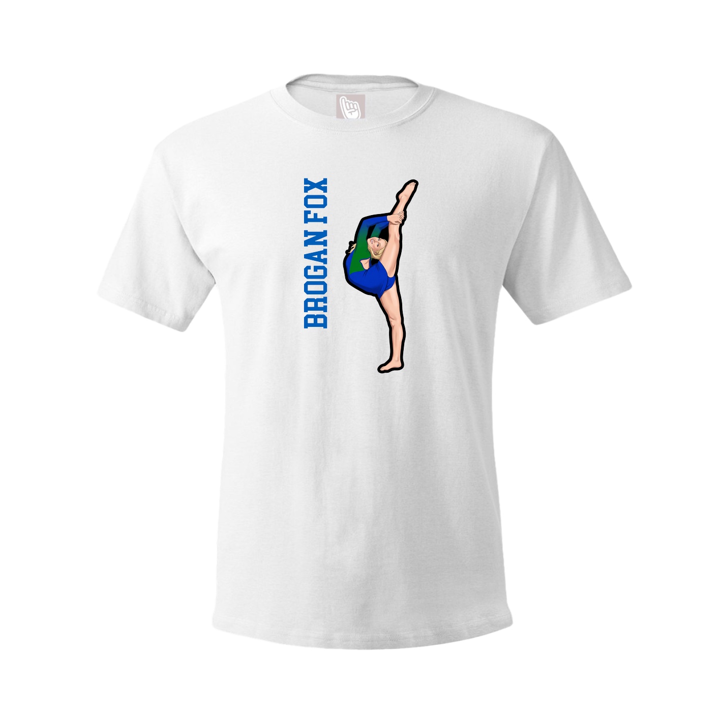 Youth Tee — Name Vertical in White