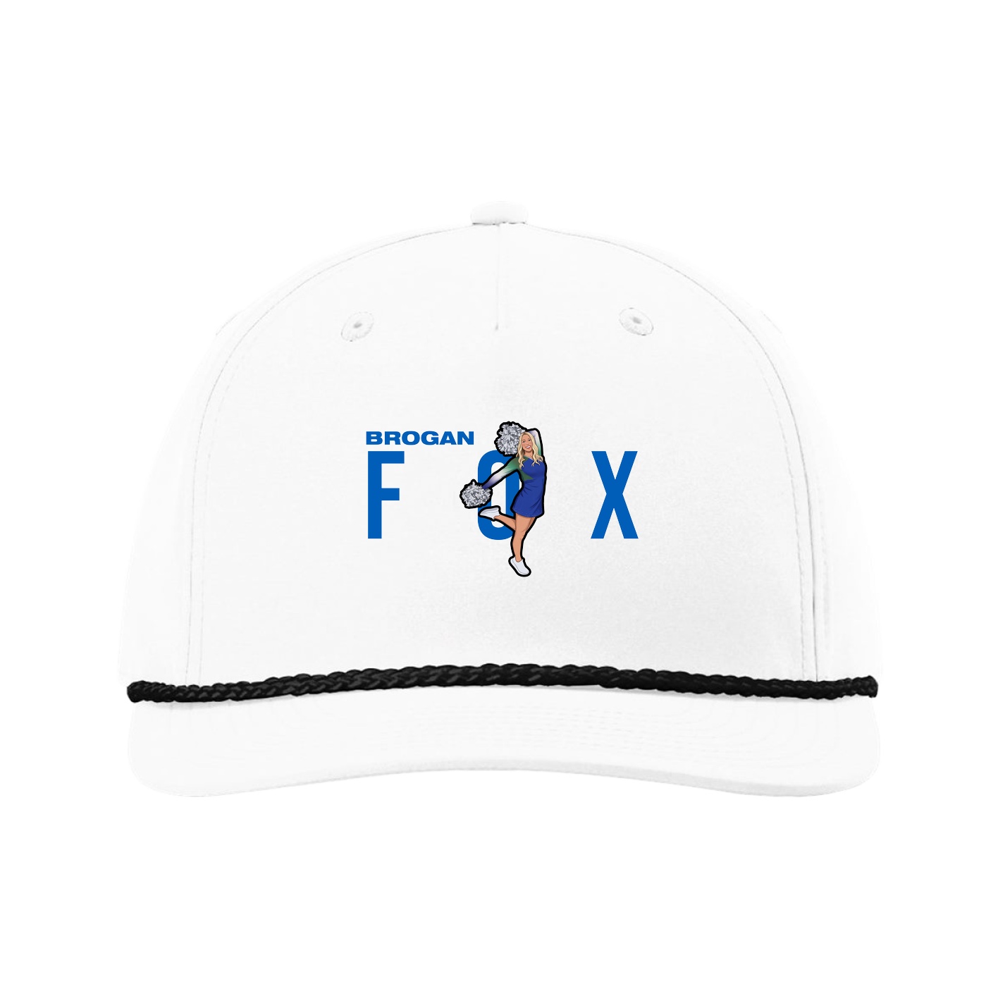 Five-Panel Classic Rope Cap — Player Name in White