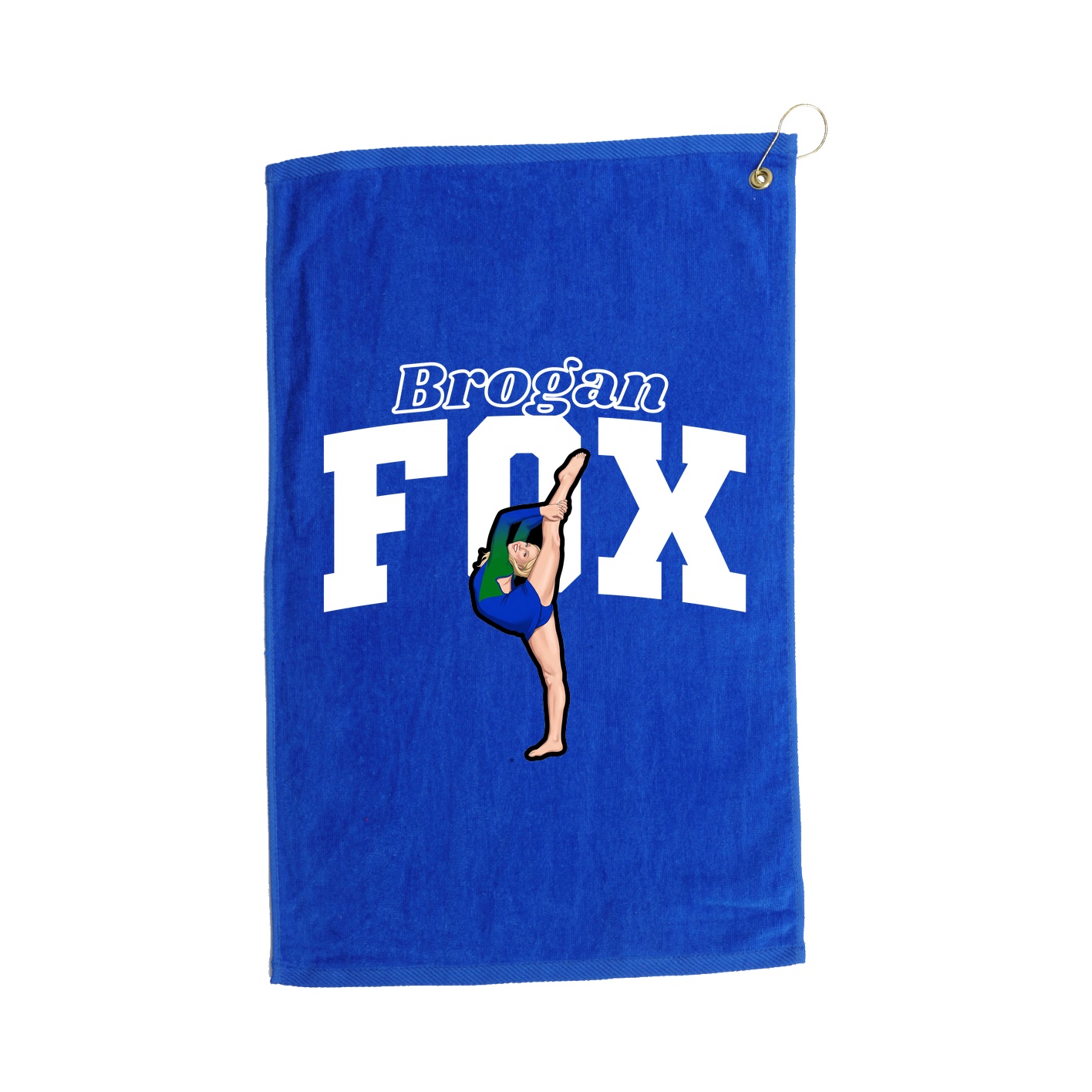 Golf Towel — Name Arch in Royal