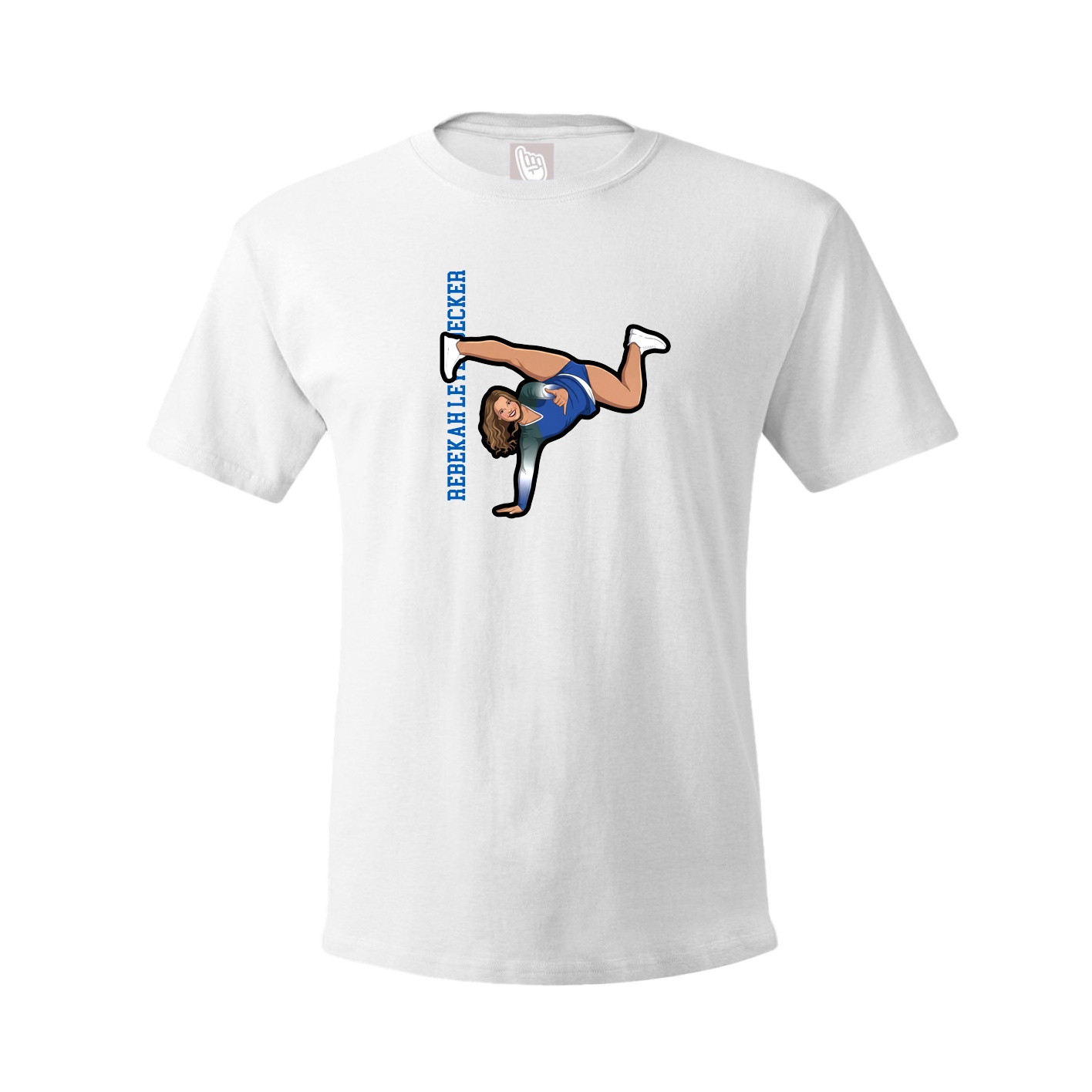 Tee — Name Vertical in White