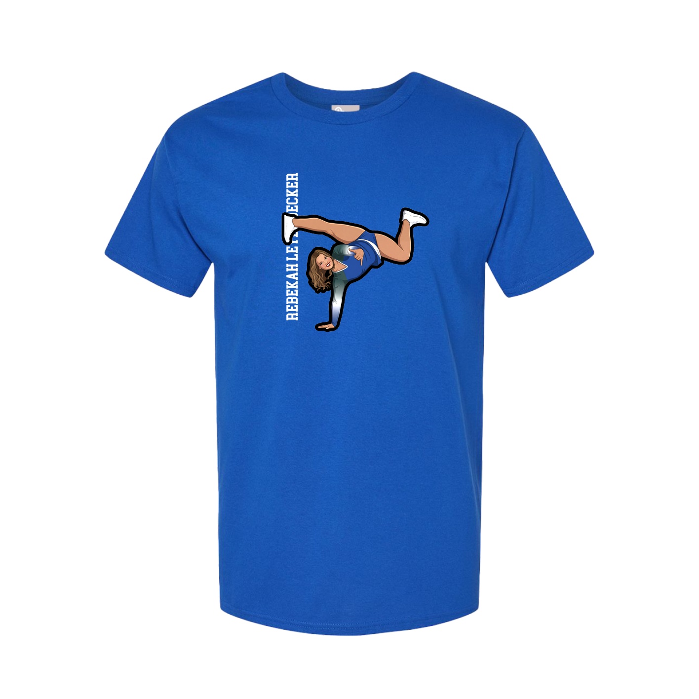 Youth Tee — Name Vertical in Royal