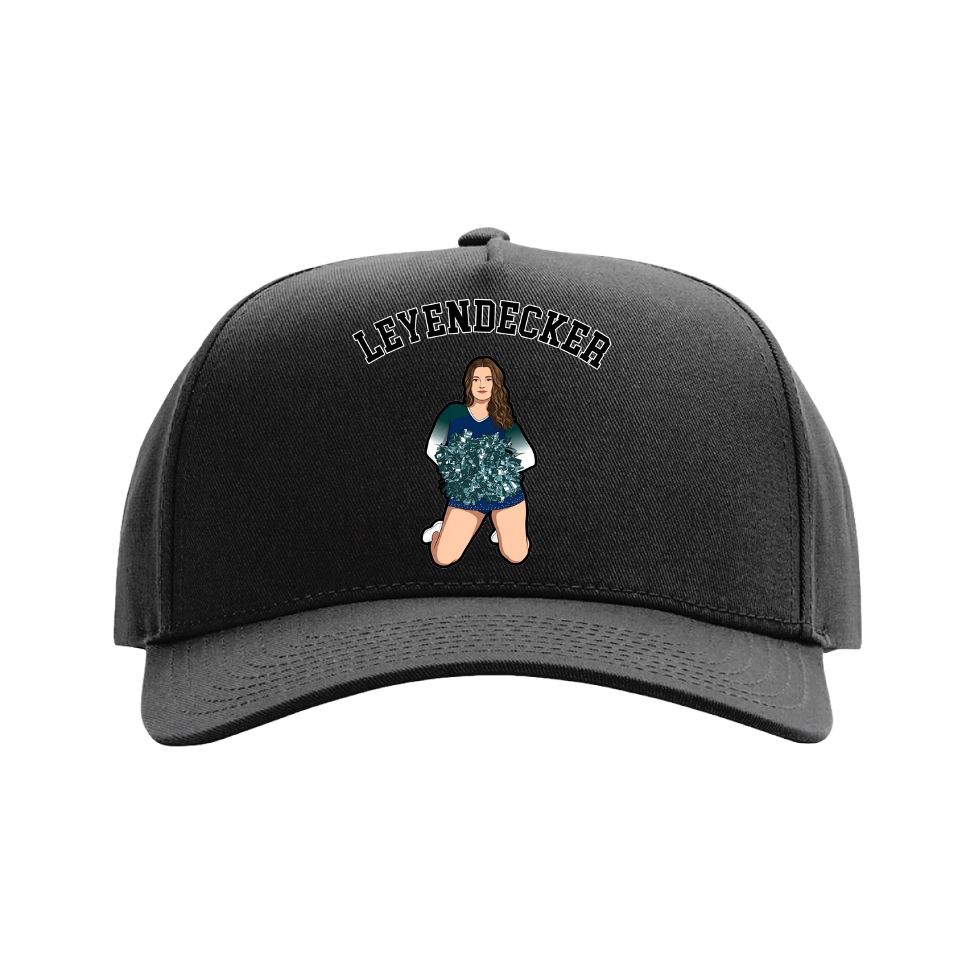 Full Fabric Five-Panel Champ Cap — Shirsey Arch in Black