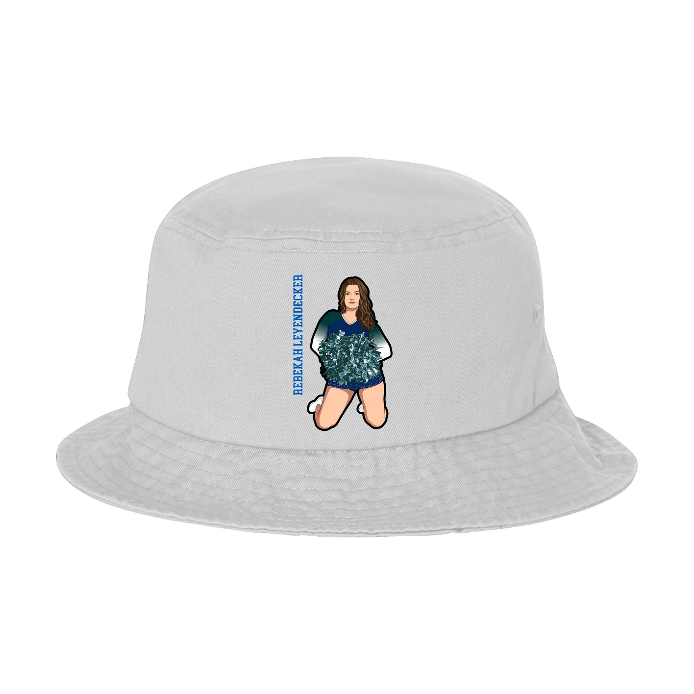 Bucket Cap — Name Vertical in White