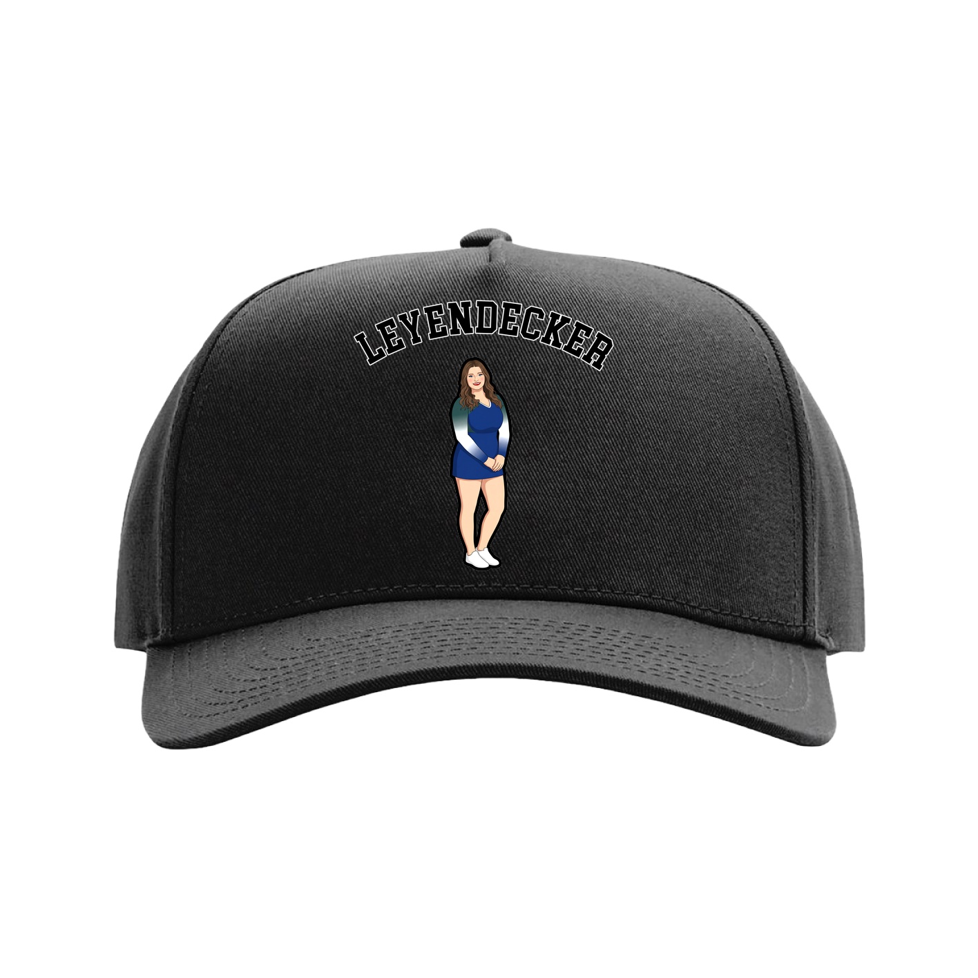 Full Fabric Five-Panel Champ Cap — Shirsey Arch in Black