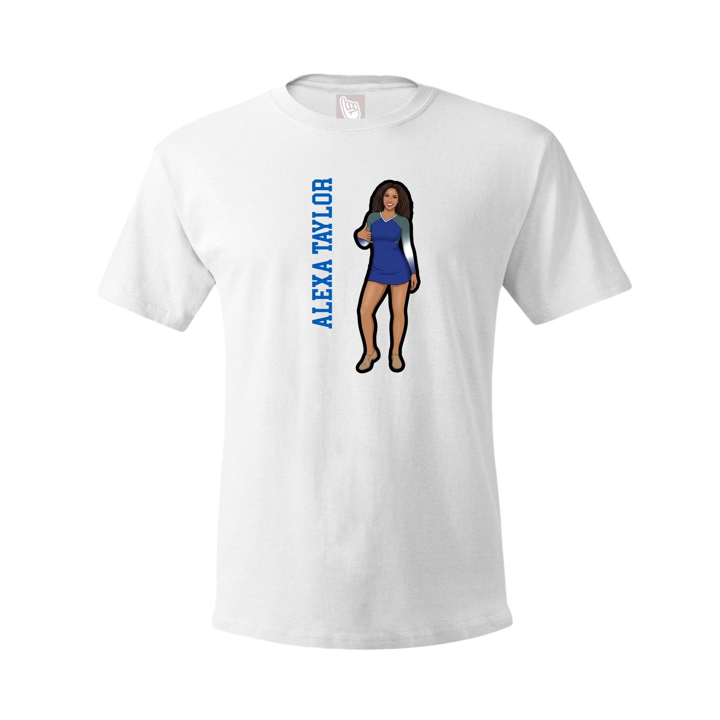 Youth Tee — Name Vertical in White
